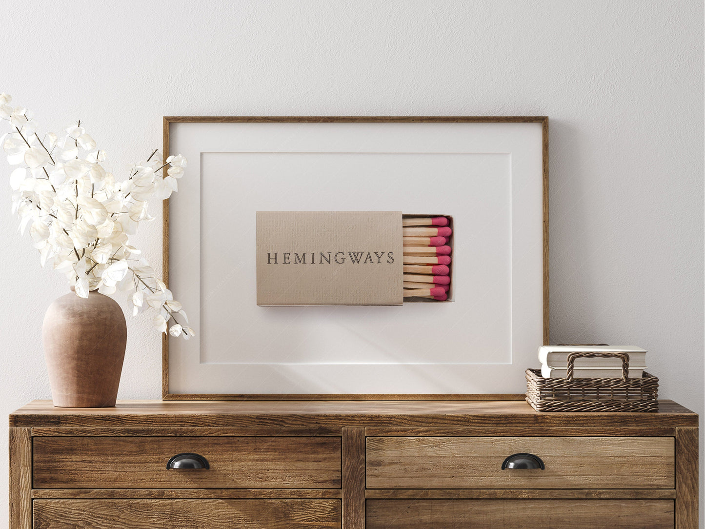 Vintage matchbox photography, Elegant wall art, Book lover gift, Hemingways