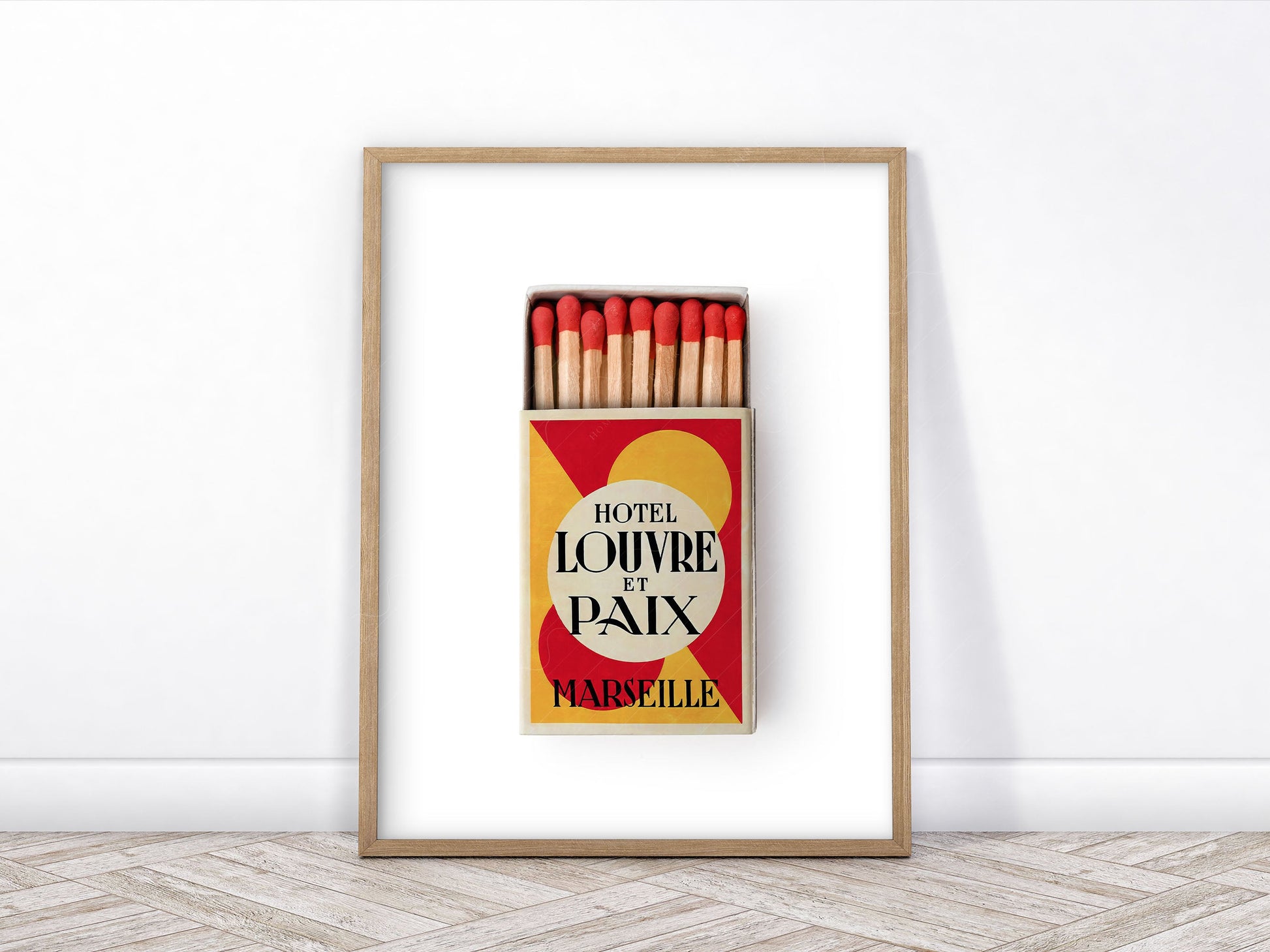 Vintage matchbox photography, Marsseile Louvre, Elegant home decor