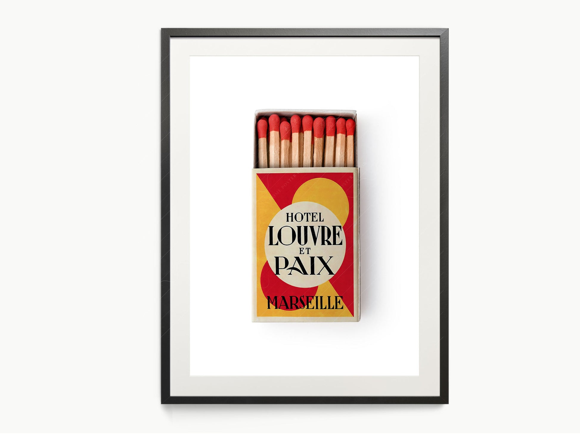 Vintage matchbox photography, Marsseile Louvre, Elegant home decor