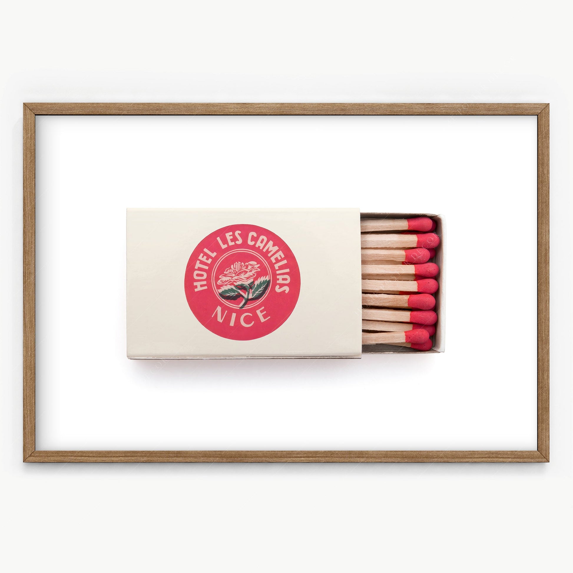 Vintage matchbox wall art, Nice French Riviera, Travel gift wall art