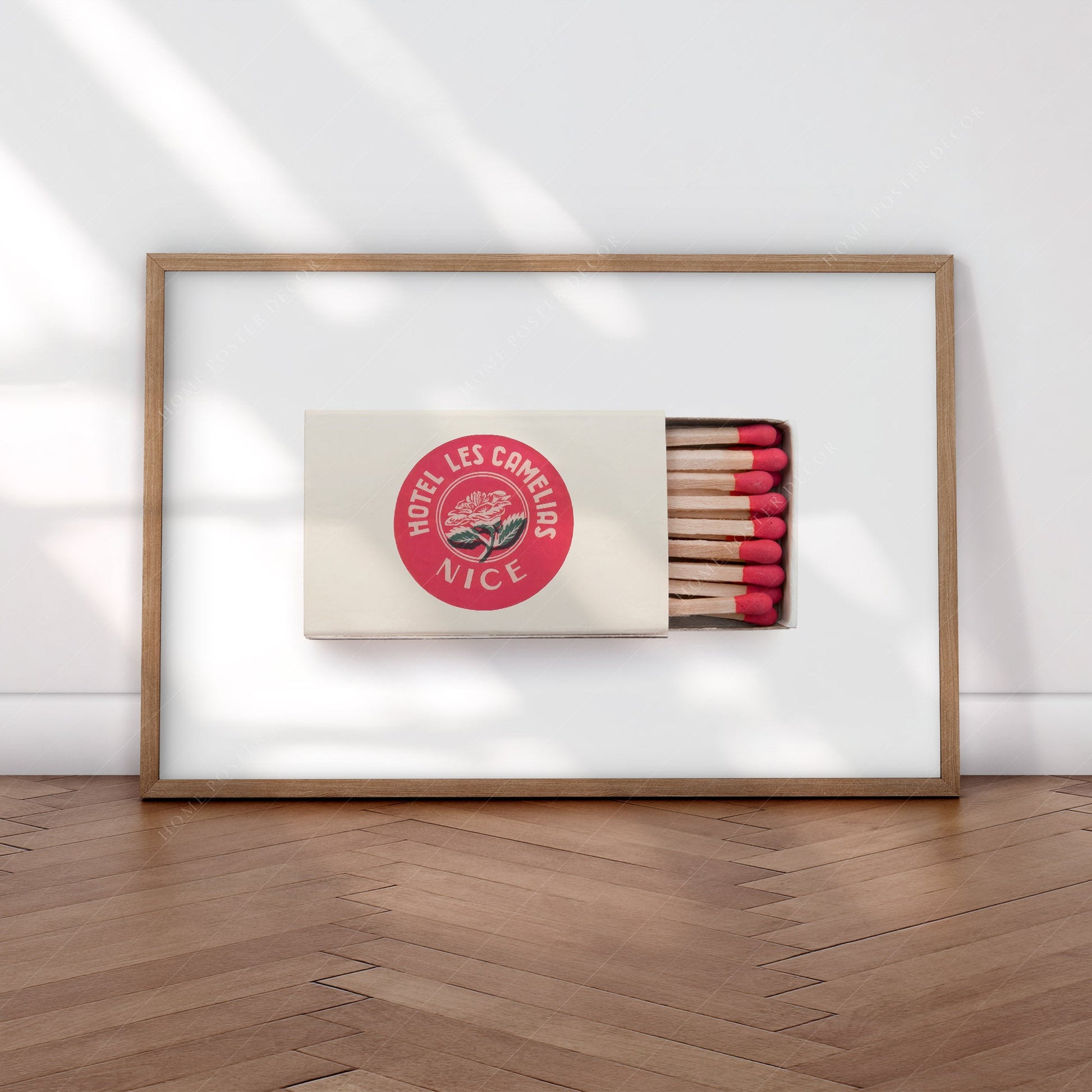 Vintage matchbox wall art, Nice French Riviera, Travel gift wall art