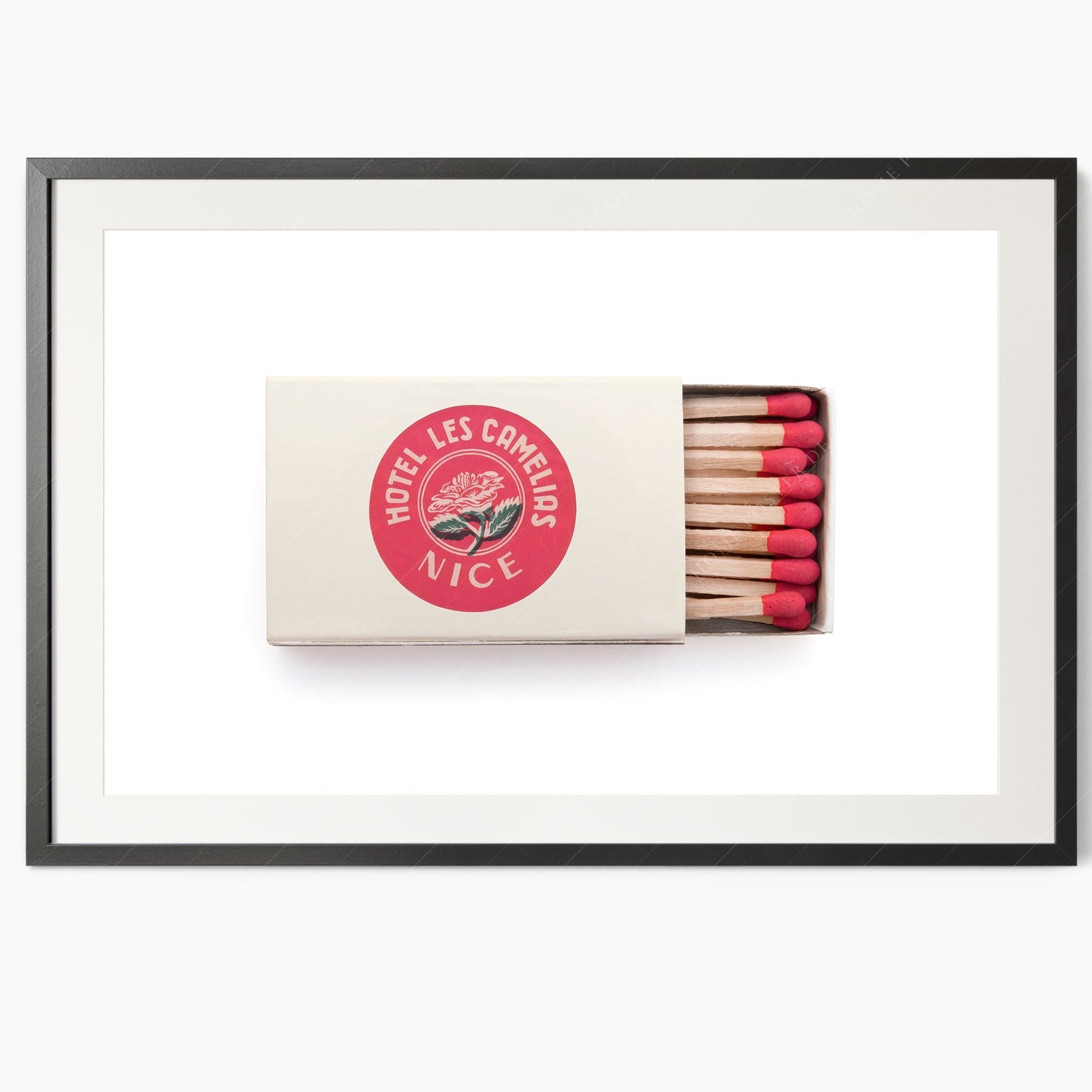 Vintage matchbox wall art, Nice French Riviera, Travel gift wall art