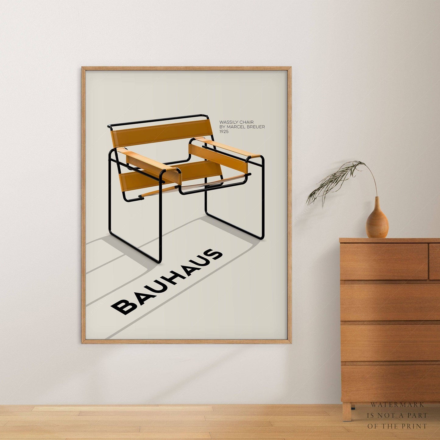 Wassily Iconic Chair, Bauhaus Print, Graphic Modern Art