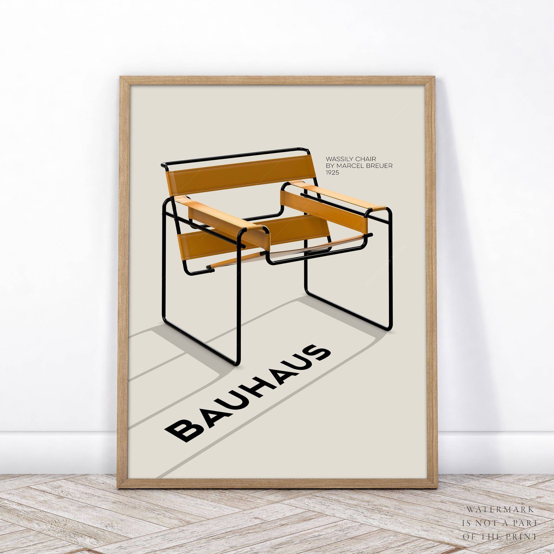 Wassily Iconic Chair, Bauhaus Print, Graphic Modern Art