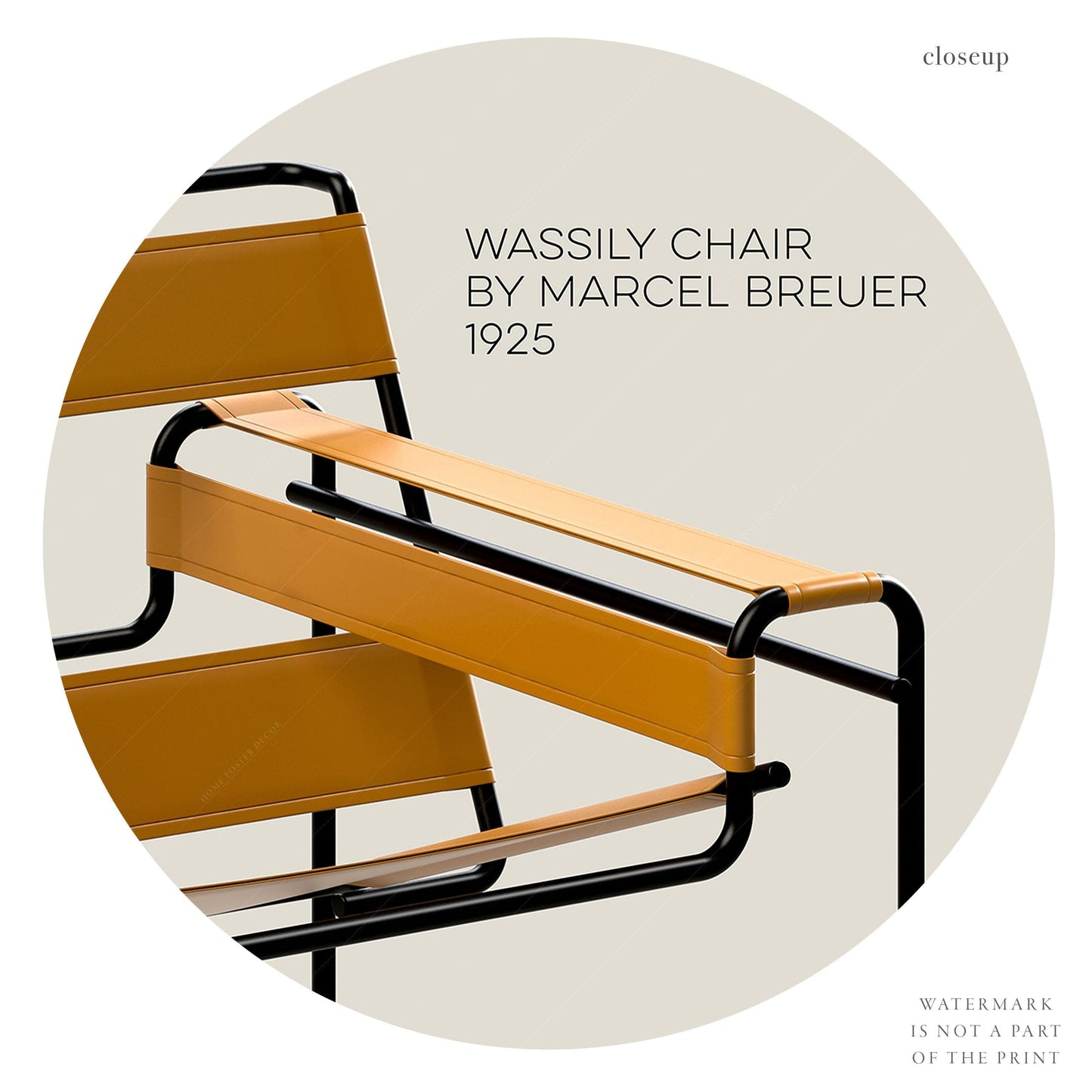 Wassily Iconic Chair, Bauhaus Print, Graphic Modern Art