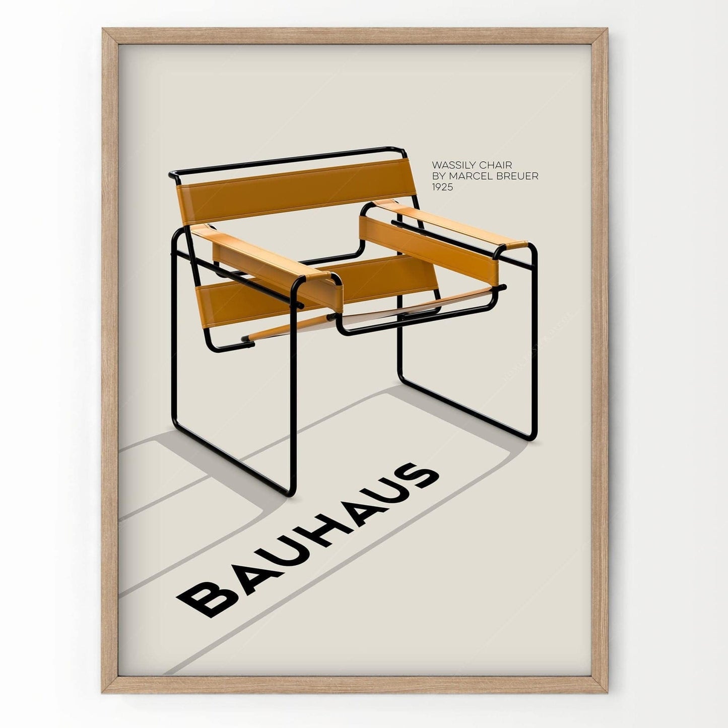 Wassily Iconic Chair, Bauhaus Print, Graphic Modern Art