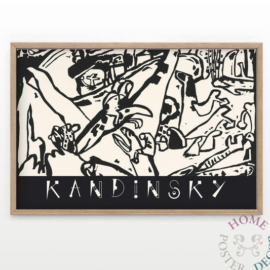 Wassily Kandinsky Print, Black White Poster, Fine Art