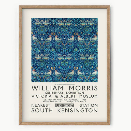 William Morris, Bird Poster, William Morris, Victoria and Albert Museum Exhibition