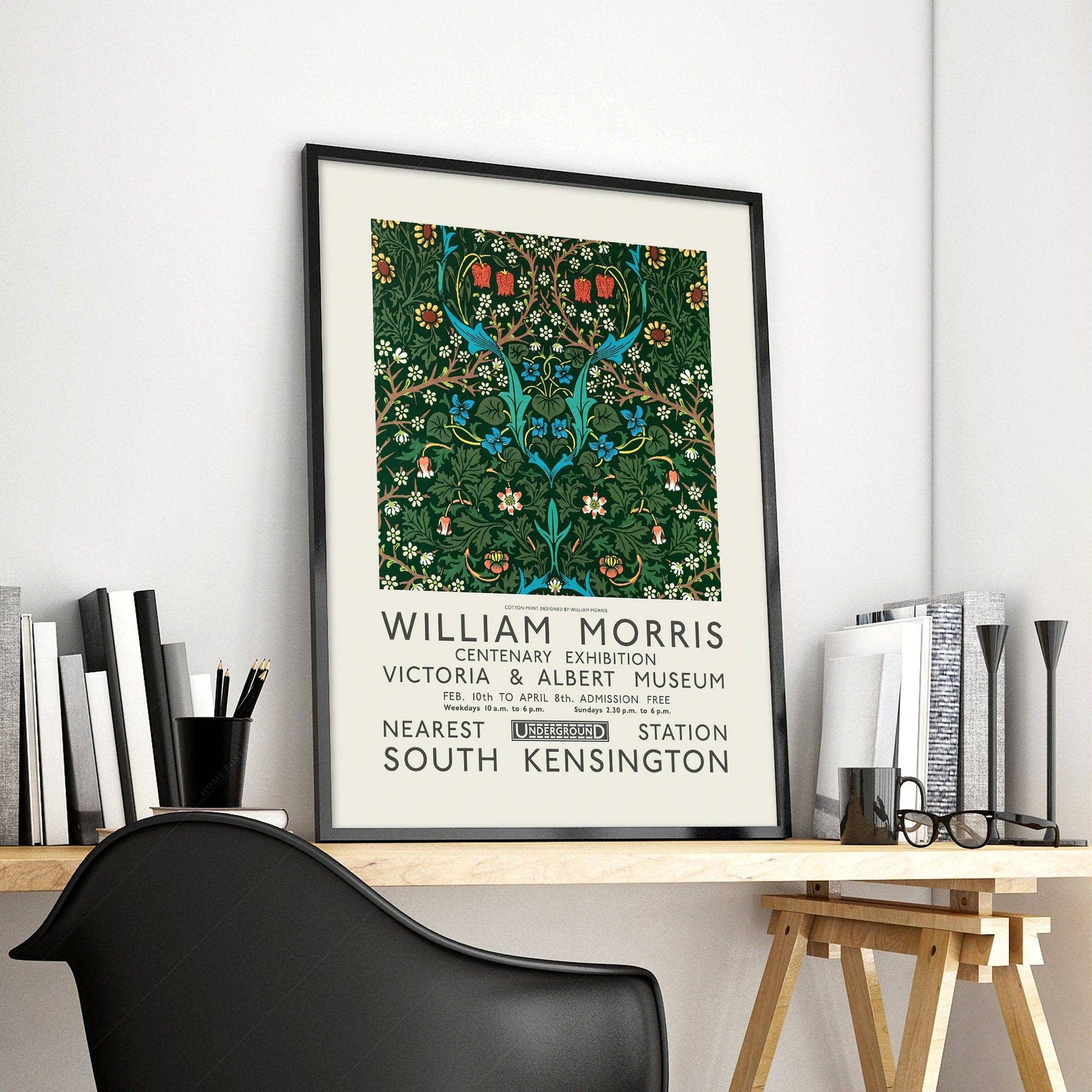 William Morris, Blackthorn and Red tulip, Fine Art Print