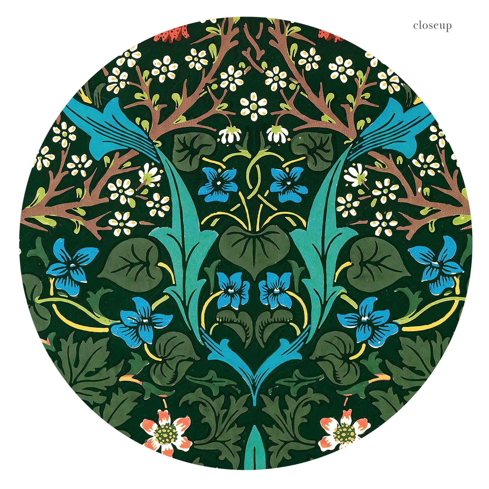 William Morris, Blackthorn and Red tulip, Fine Art Print