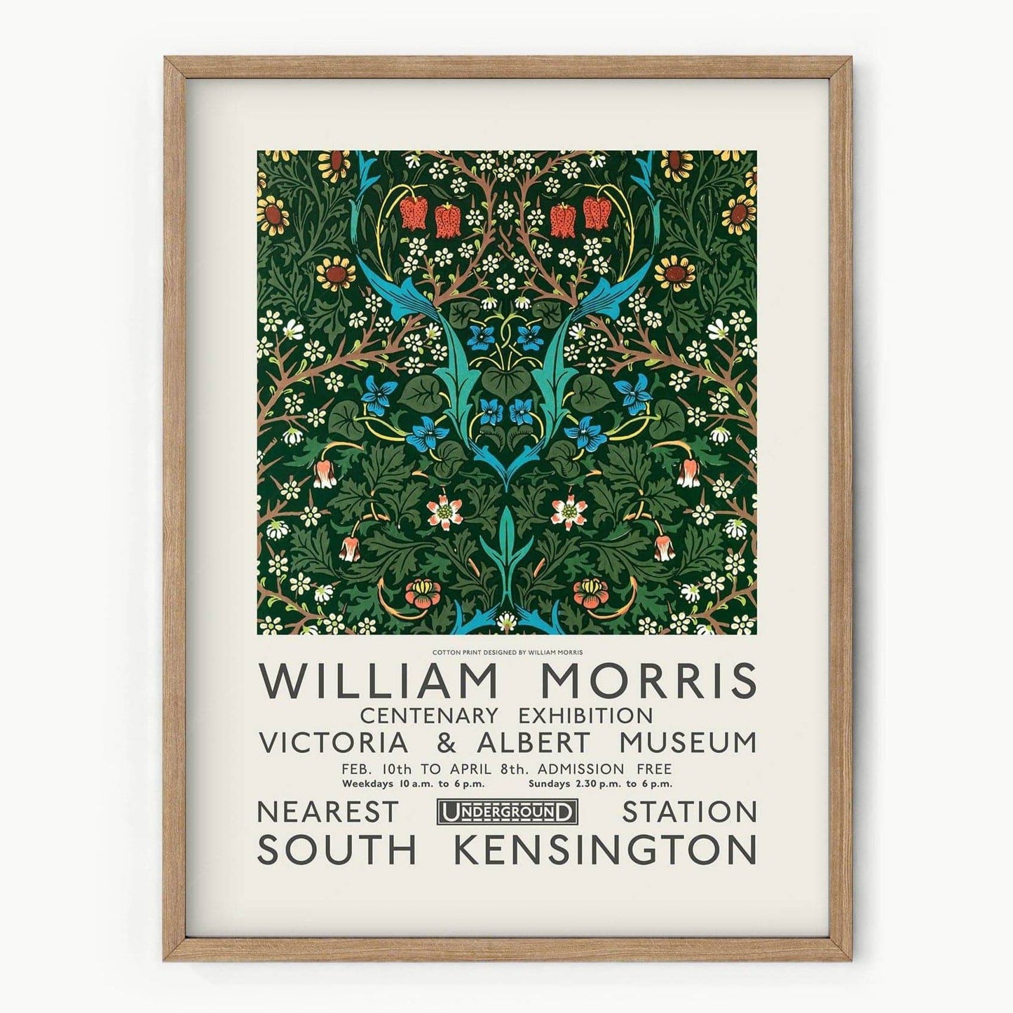 William Morris, Blackthorn and Red tulip, Fine Art Print