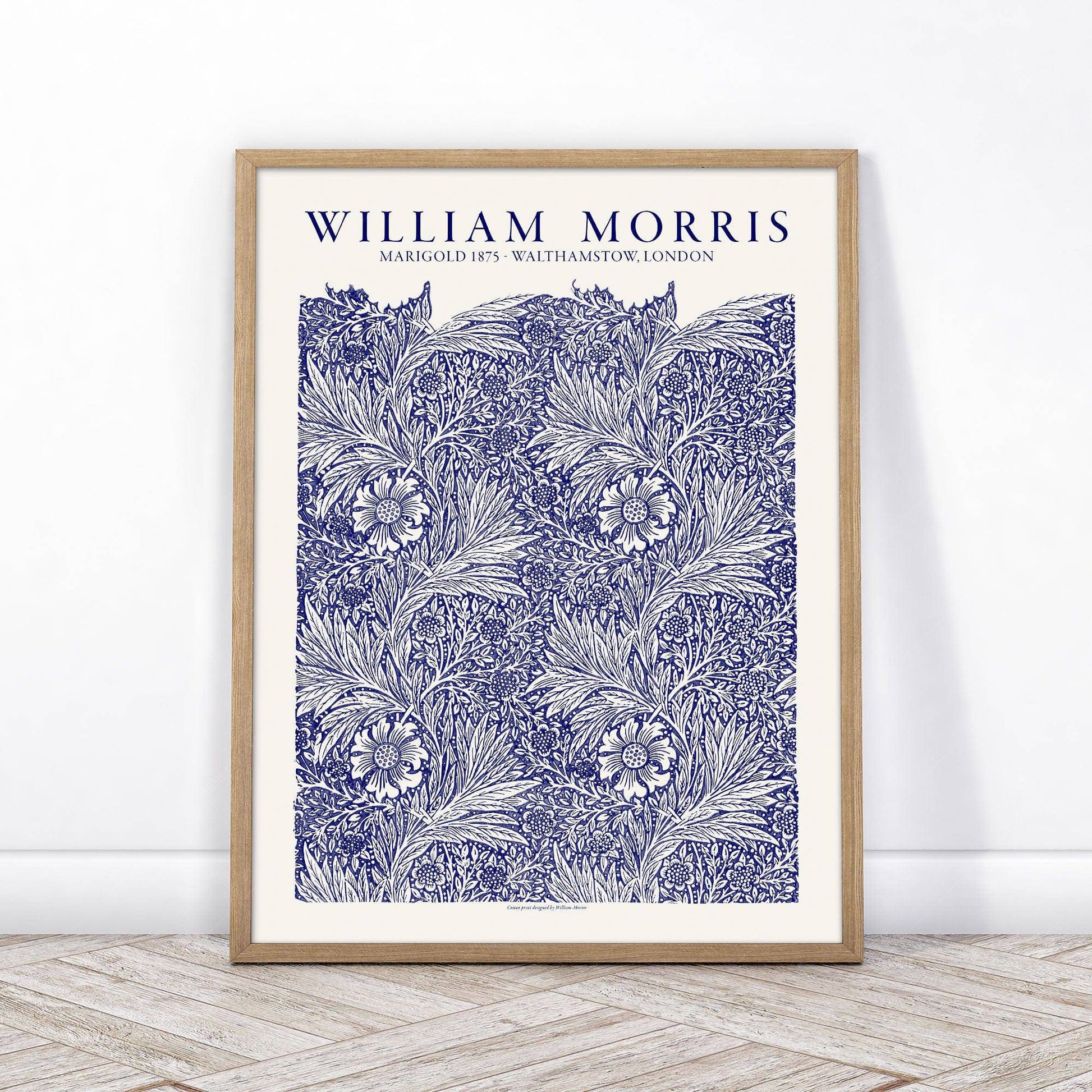 William Morris, Blue Marigold, Fine Art Print