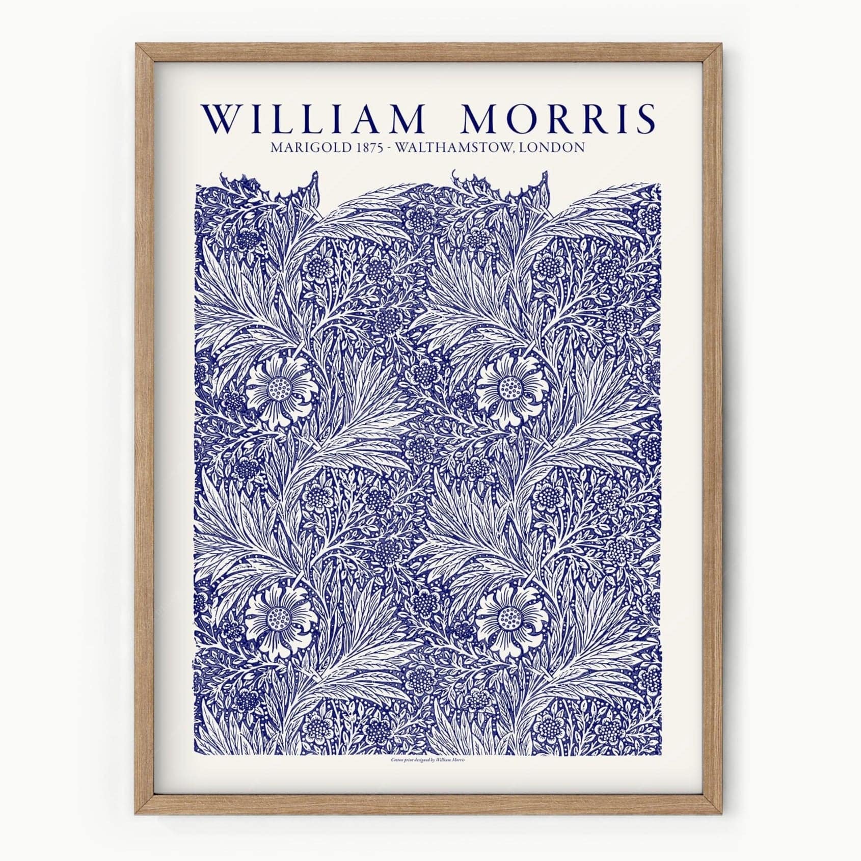 William Morris, Blue Marigold, Fine Art Print