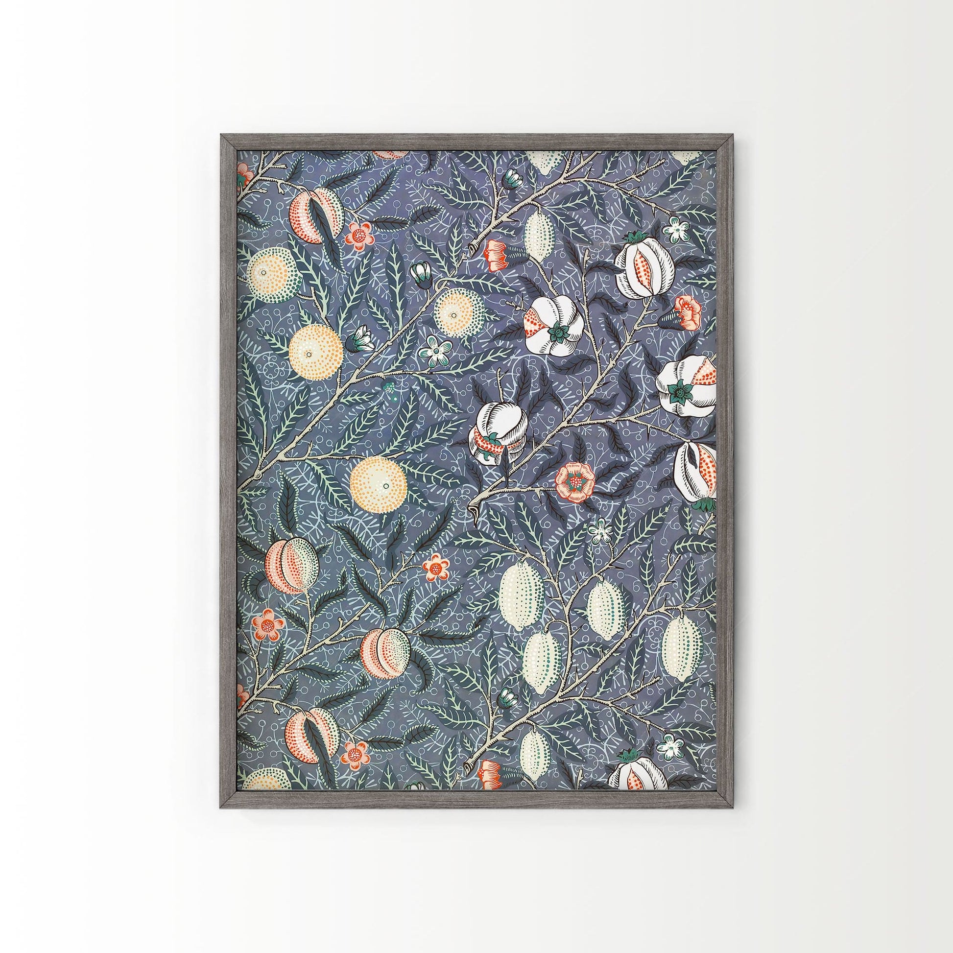 William Morris, Citrus Fruits on grey background, Victorian Era