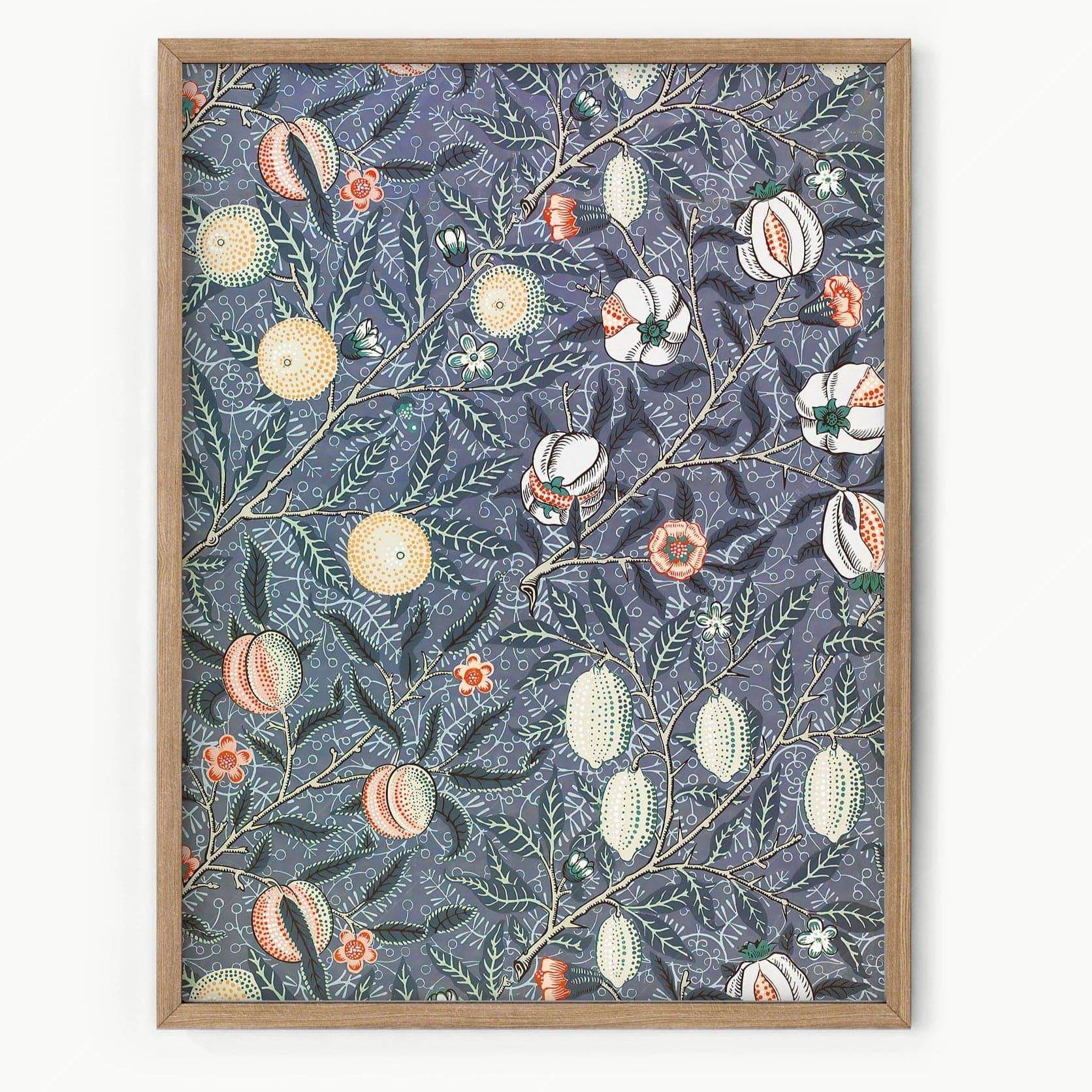 William Morris, Citrus Fruits on grey background, Victorian Era