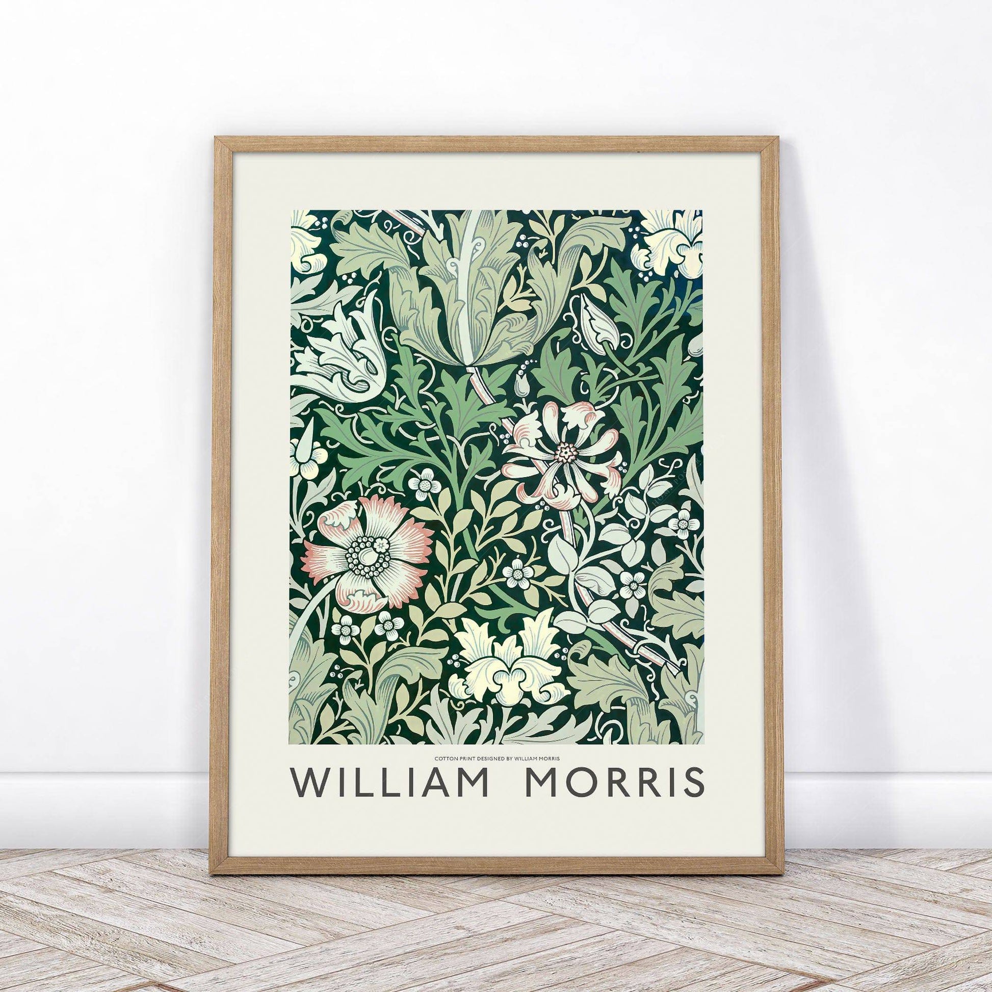 William Morris, Compton Poster, Green Floral Art