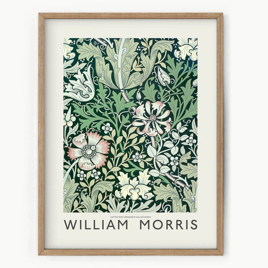 William Morris, Compton Poster, Green Floral Art