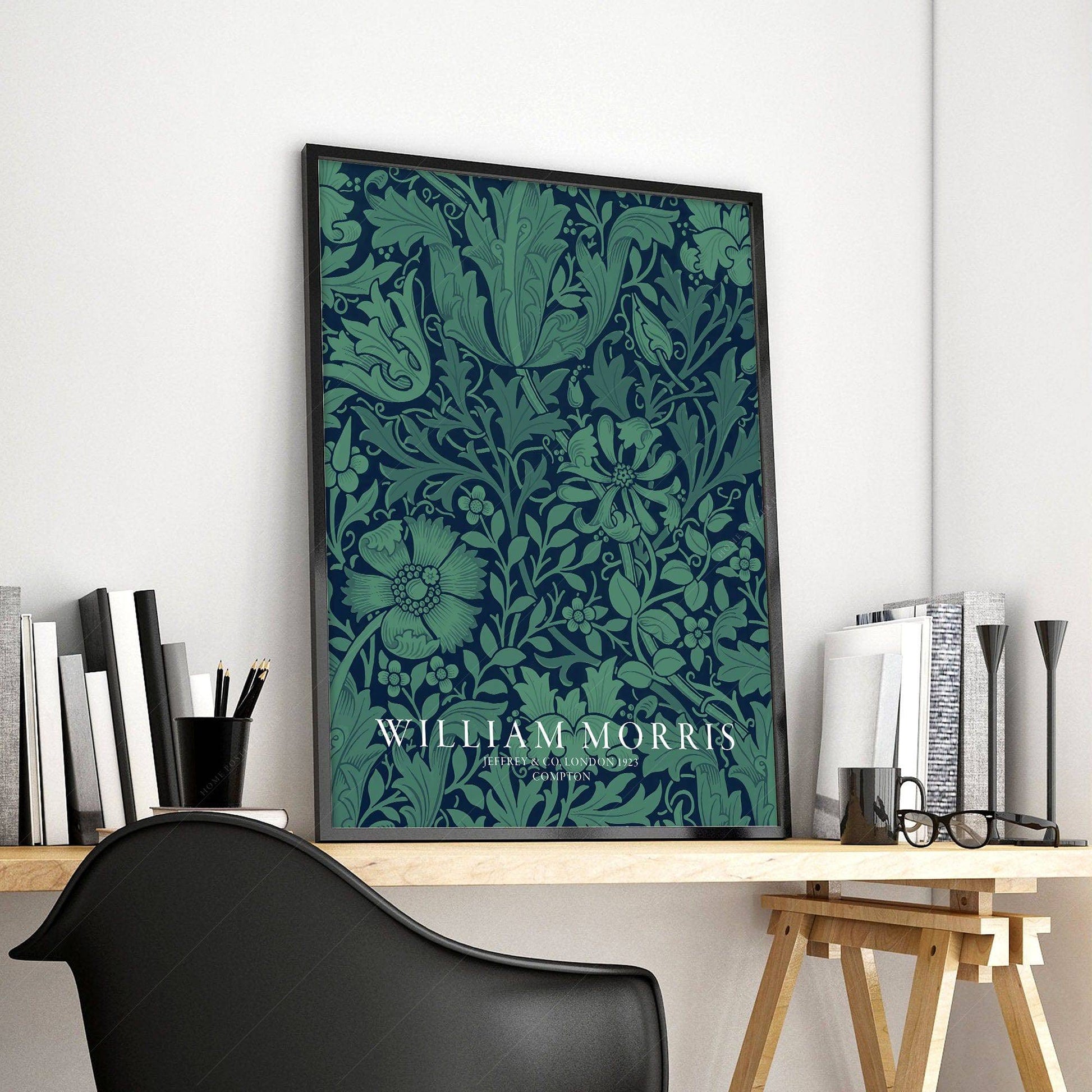 William Morris, Emerald green Compton, Fine Art Print