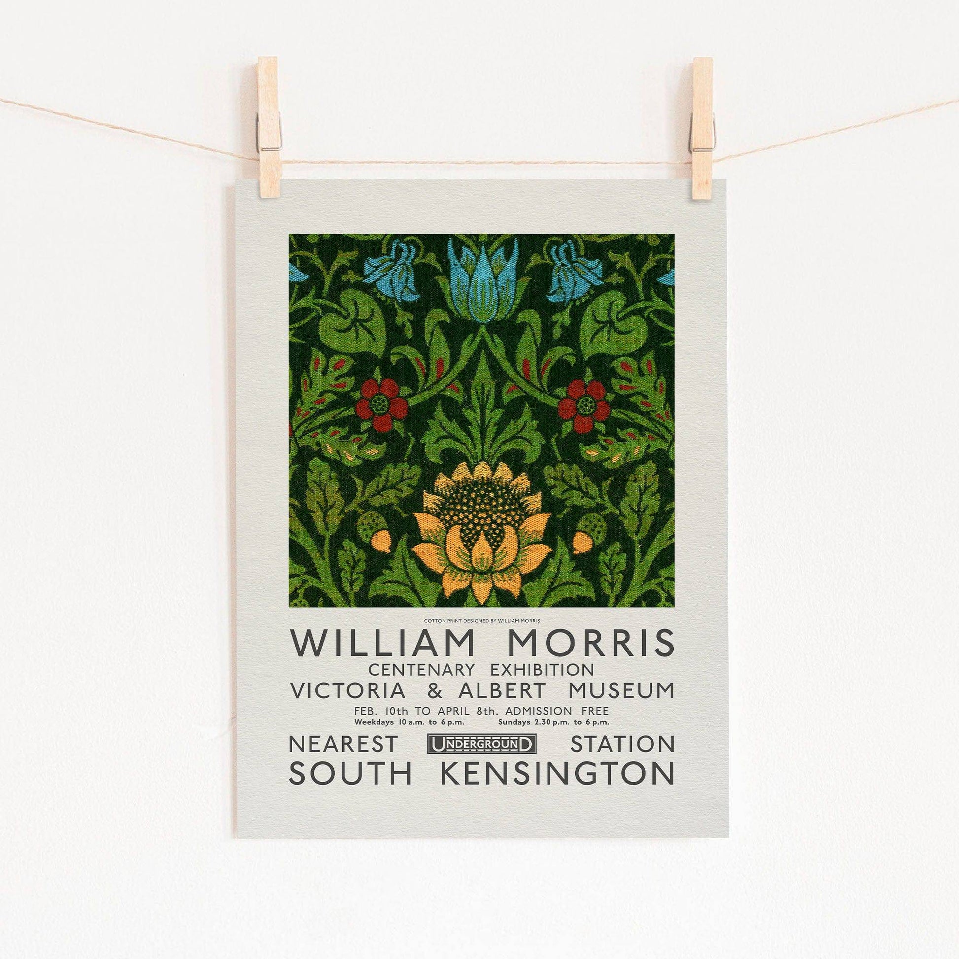 William Morris, Floral Poster, Exhibition Art