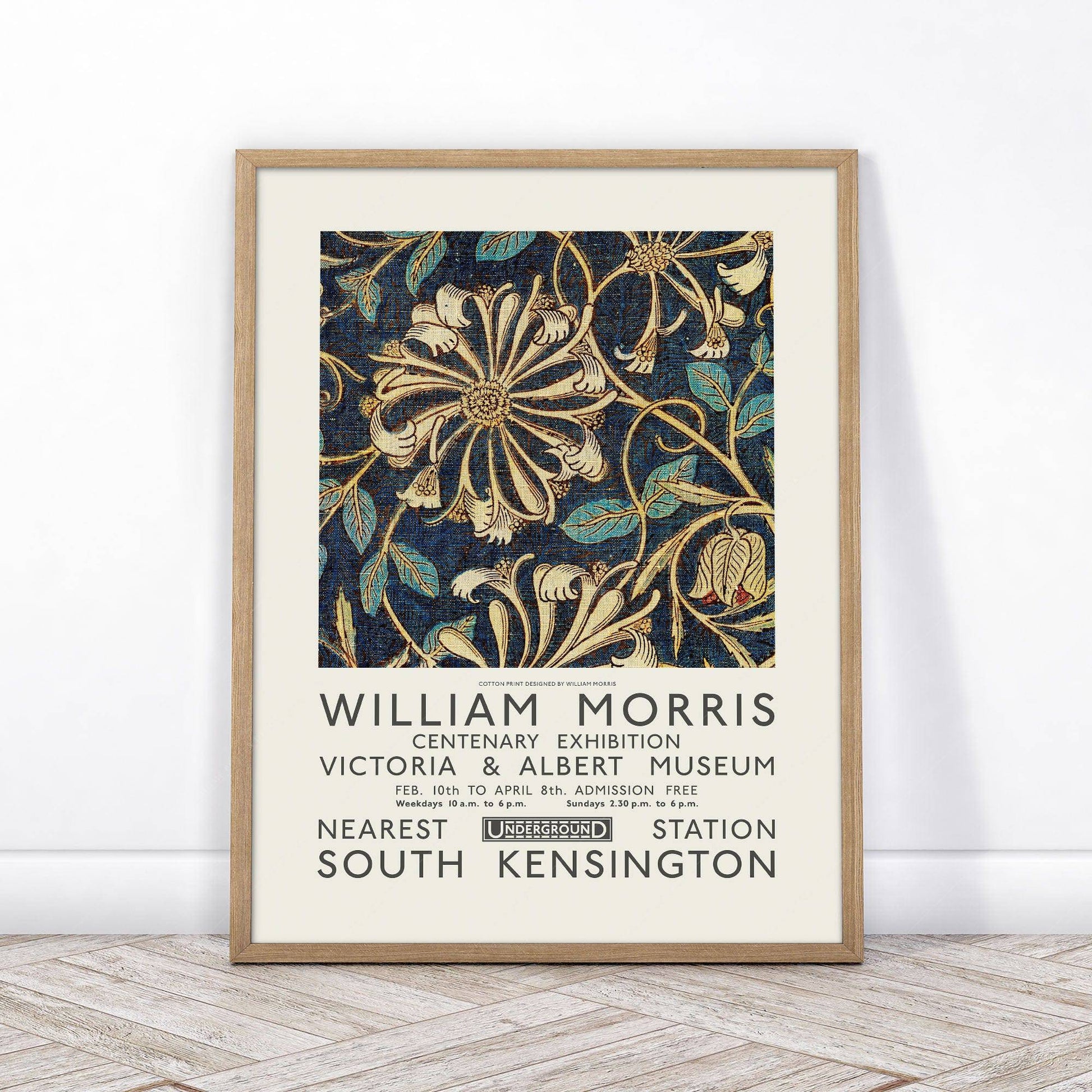 William Morris, Gold Flower Poster, Victoria and Albert Museum Exhibition