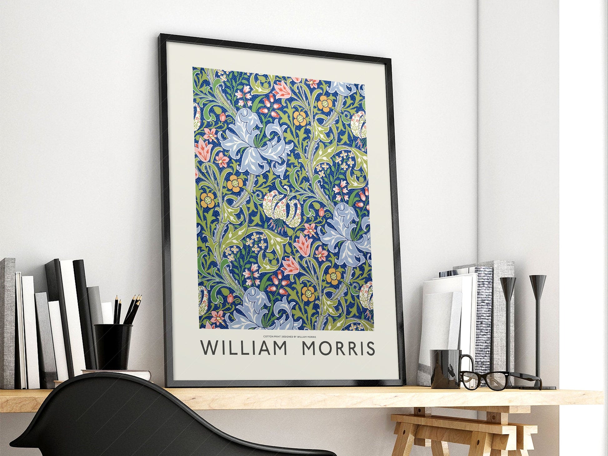 William Morris, Golden Lily Flower, Fine Art Print