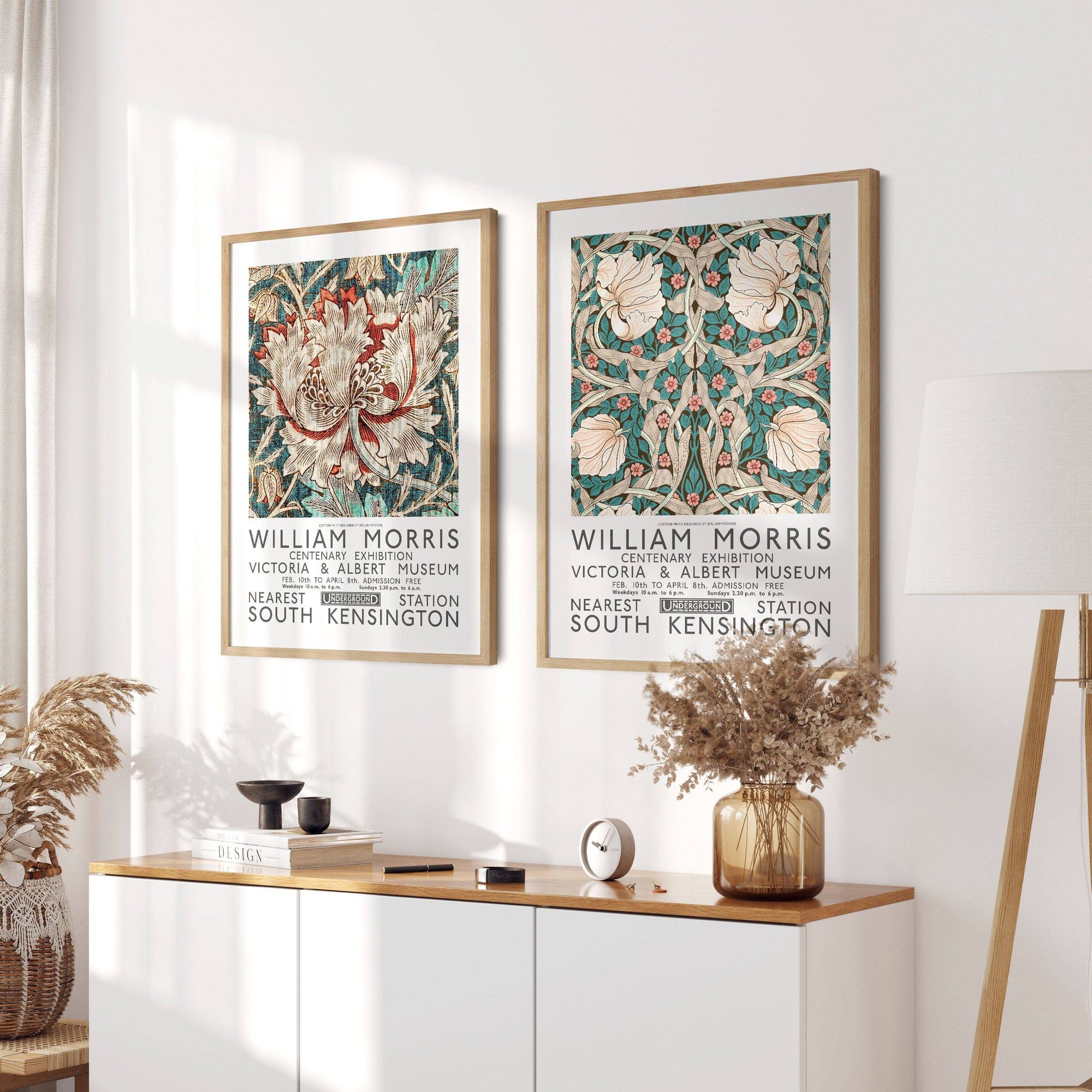 William Morris, Honeysuckle Poster, Set of 2 Prints