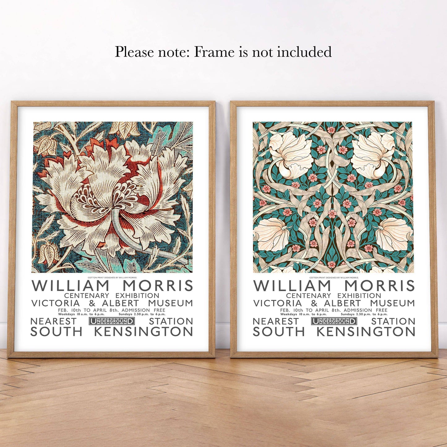 William Morris, Honeysuckle Poster, Set of 2 Prints