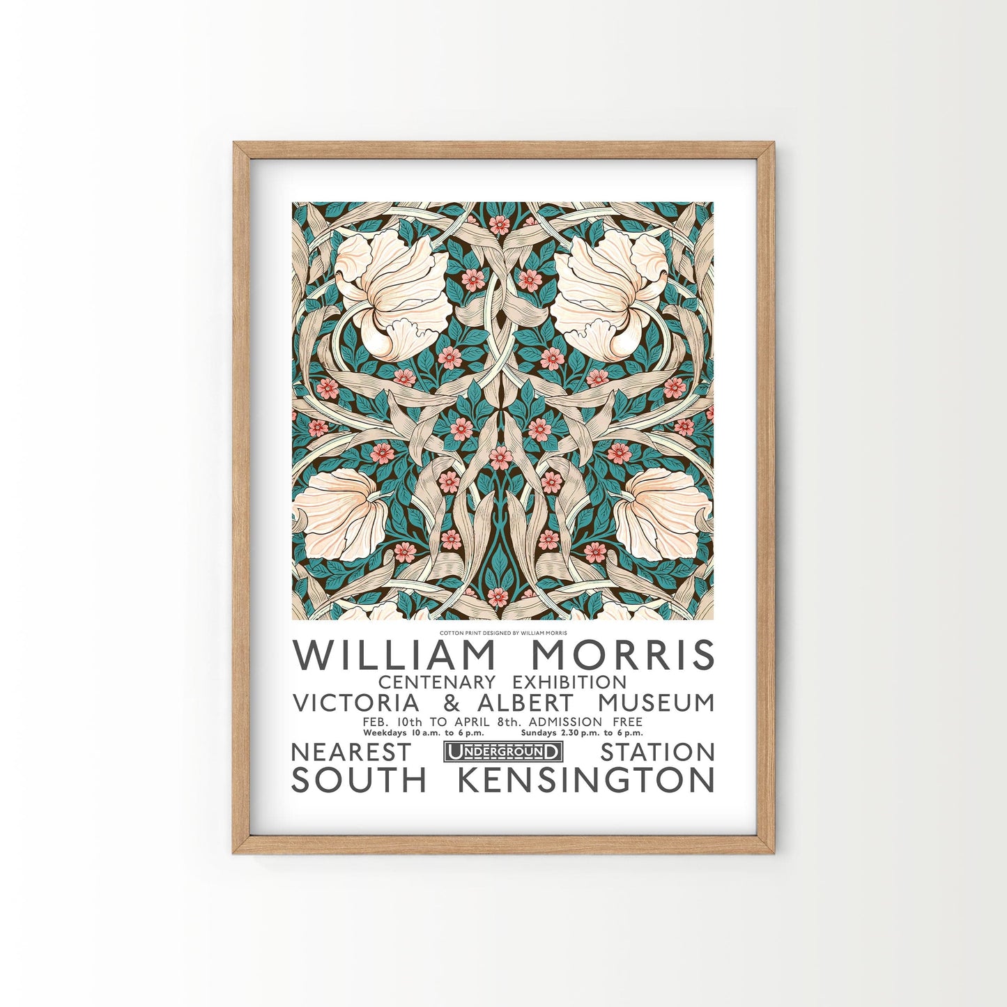 William Morris, Honeysuckle Poster, Set of 2 Prints