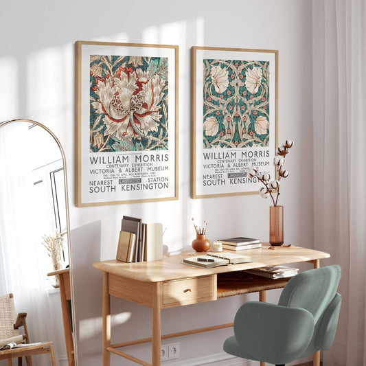 William Morris, Honeysuckle Poster, Set of 2 Prints