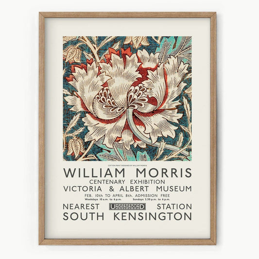 William Morris, Honeysuckle Print, Exhibition Poster