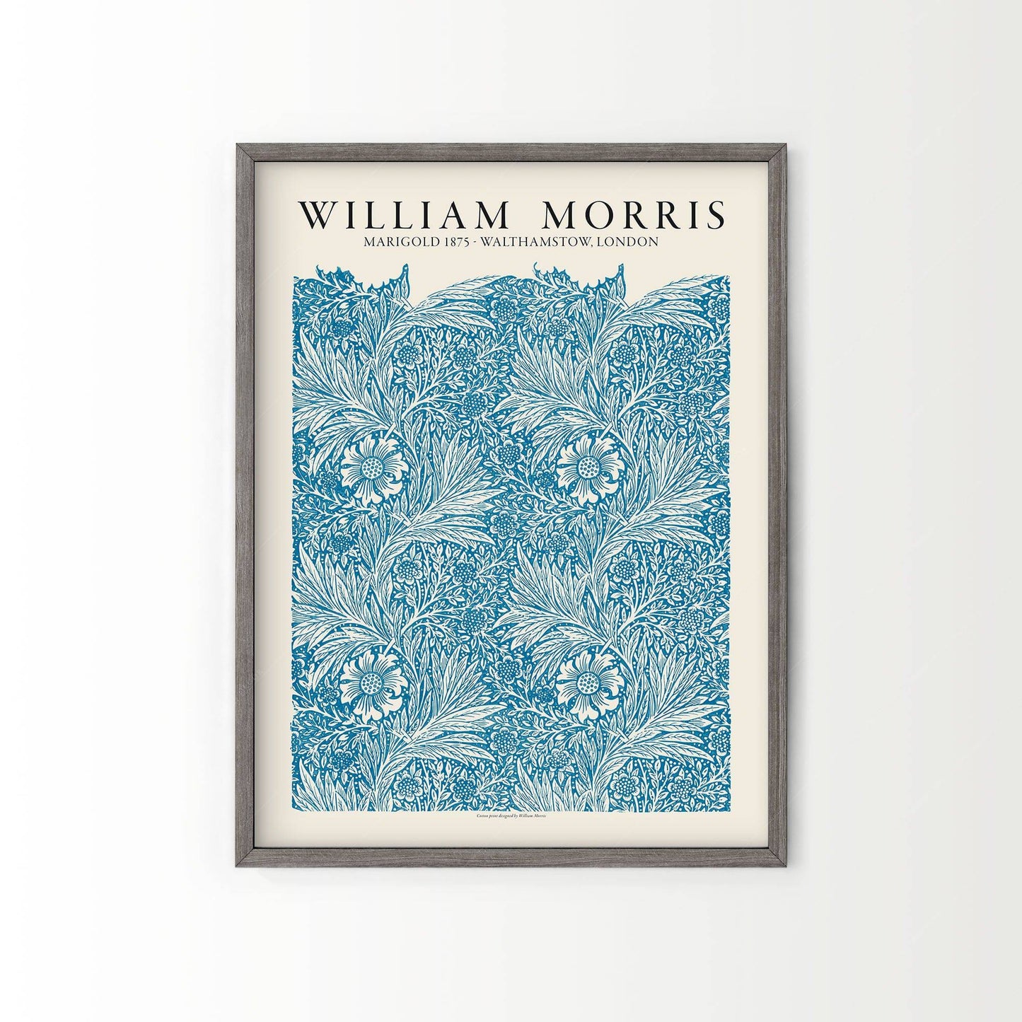 William Morris, Light Blue Marigold, Fine Art Print