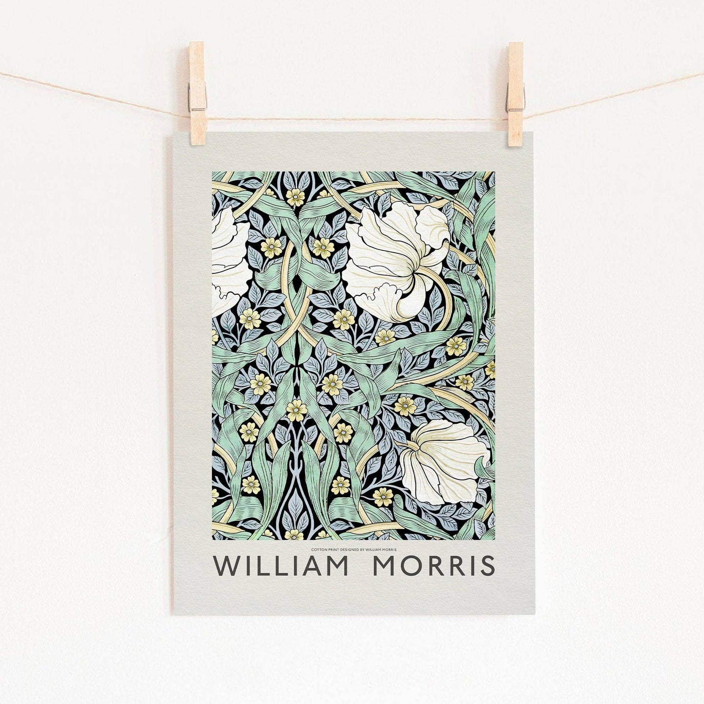 William Morris, Pimpernel Poster, Floral Trellis pattern