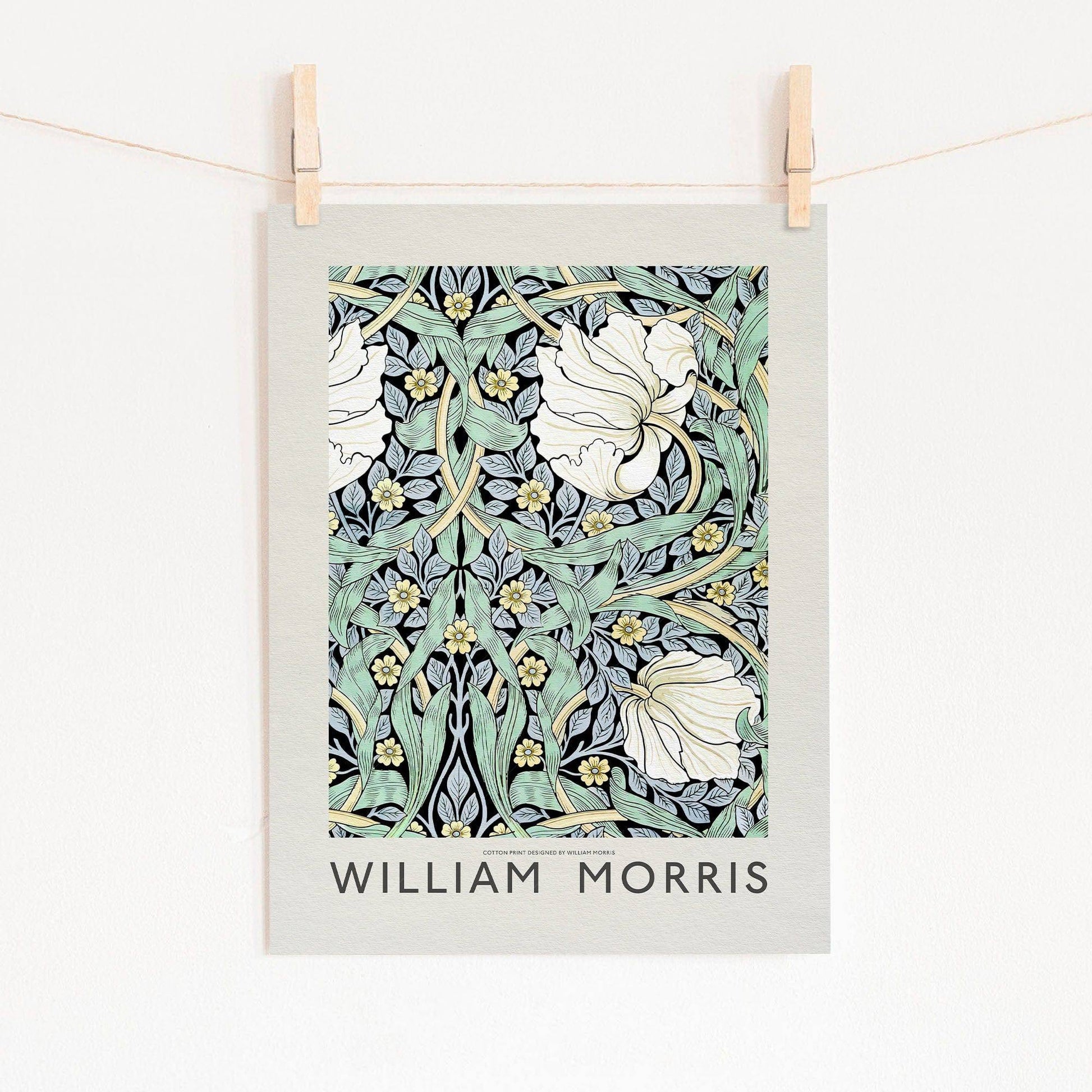 William Morris, Pimpernel Poster, Floral Trellis pattern