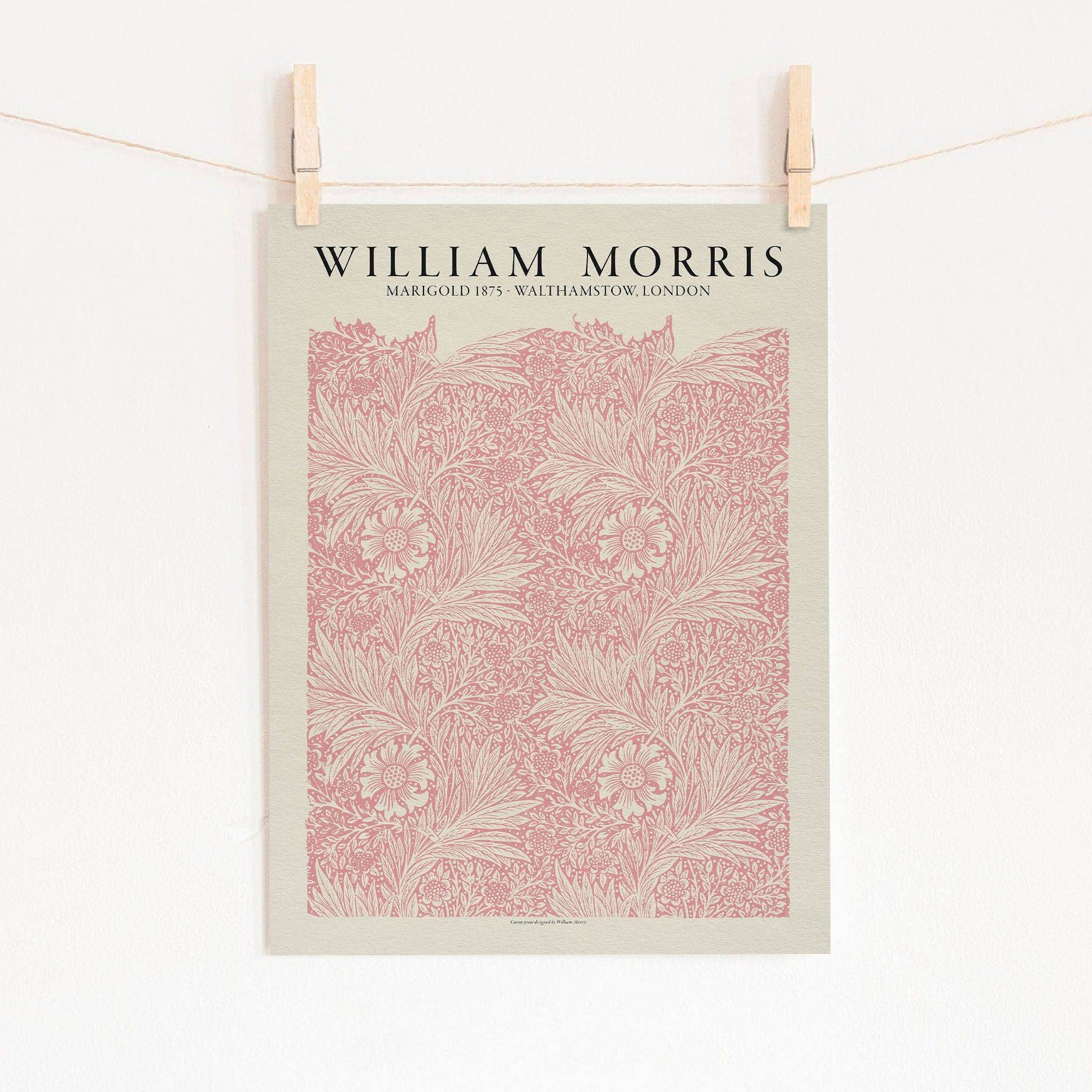 William Morris, Pink Marigold, Fine Art Print