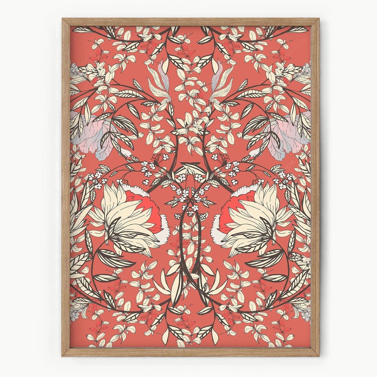 William Morris, Red floral pattern, Fine Art Print