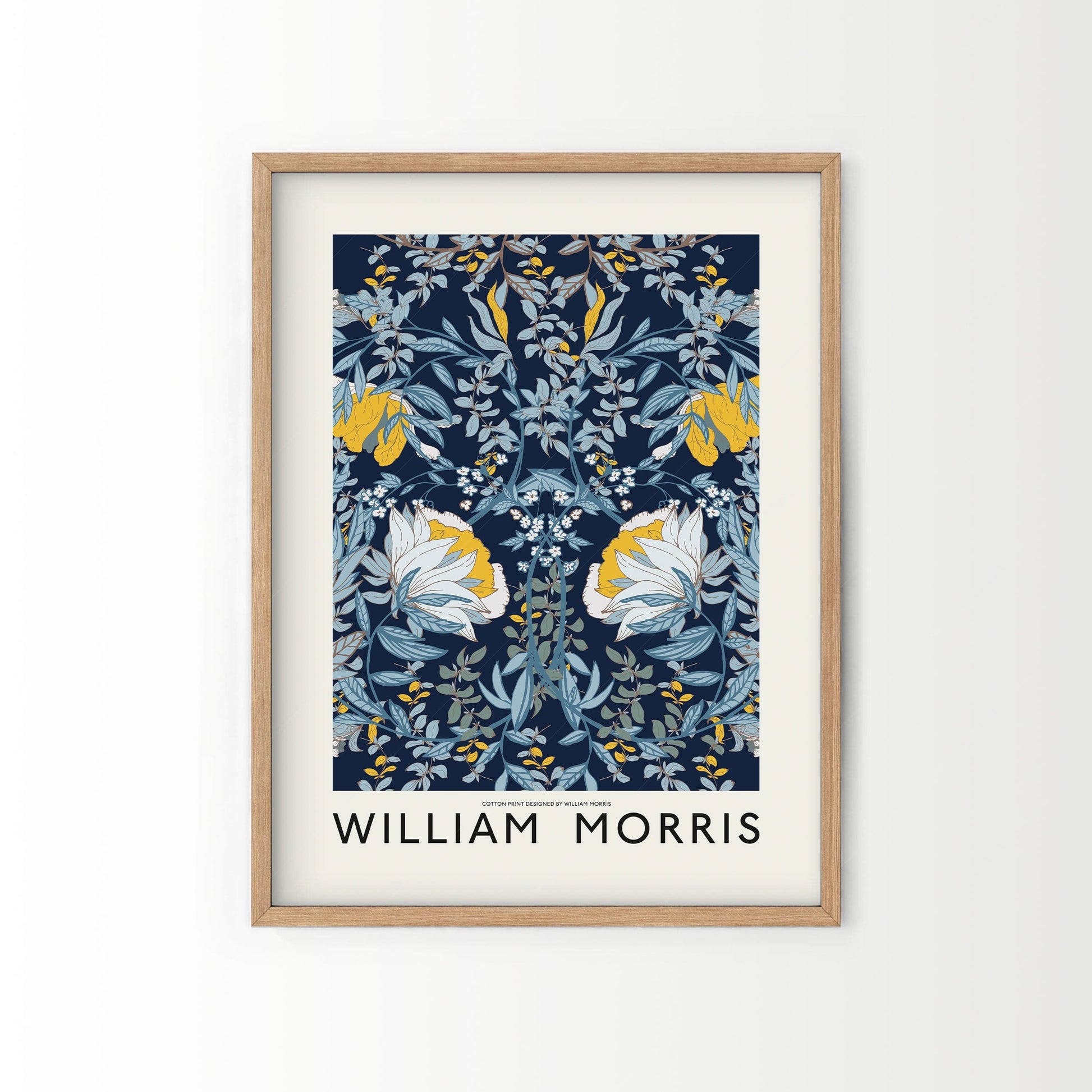 William Morris, Set of 2 Flowers, Blue and Green Art