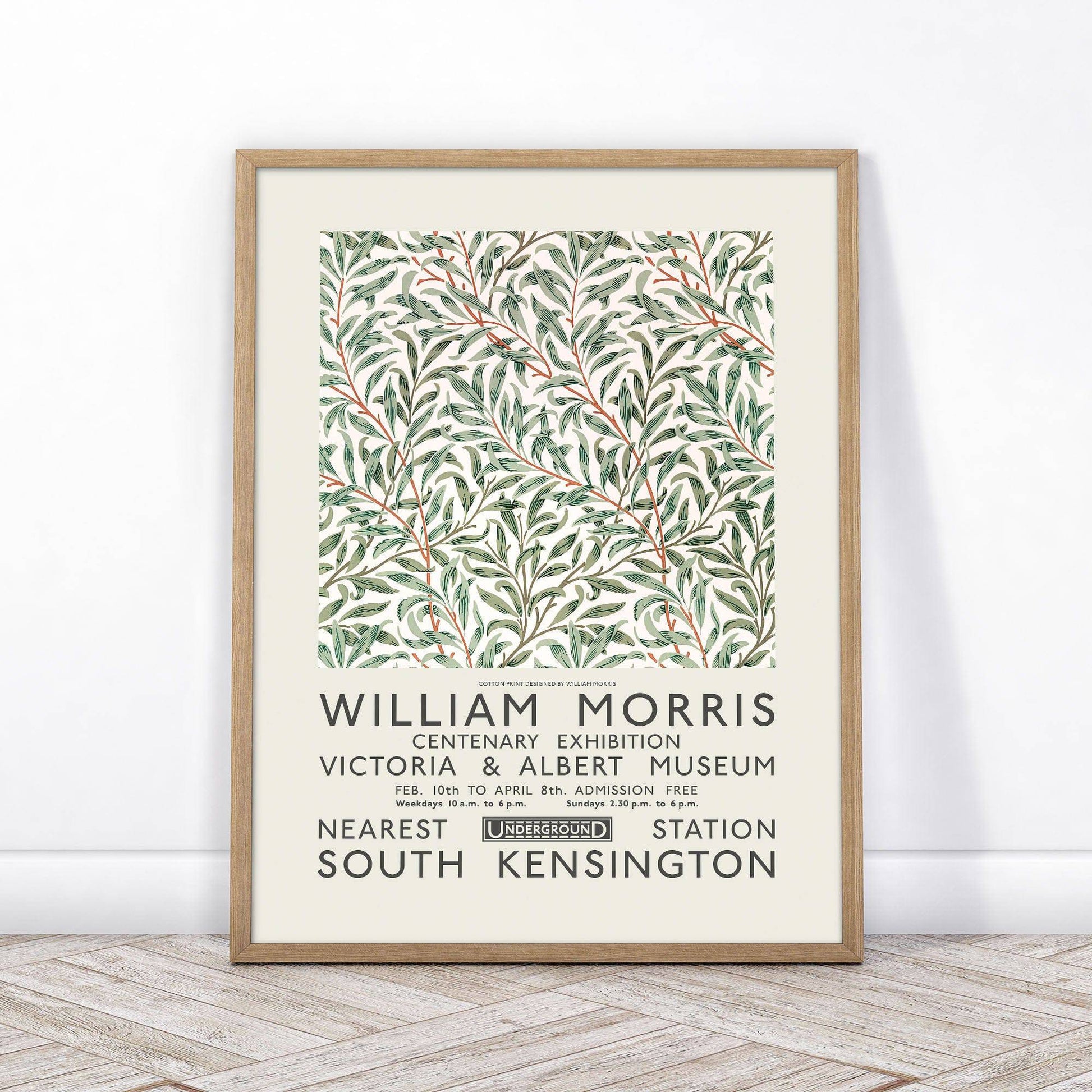 William Morris, Willow Bough, Green leaves branches, Fine Art Print