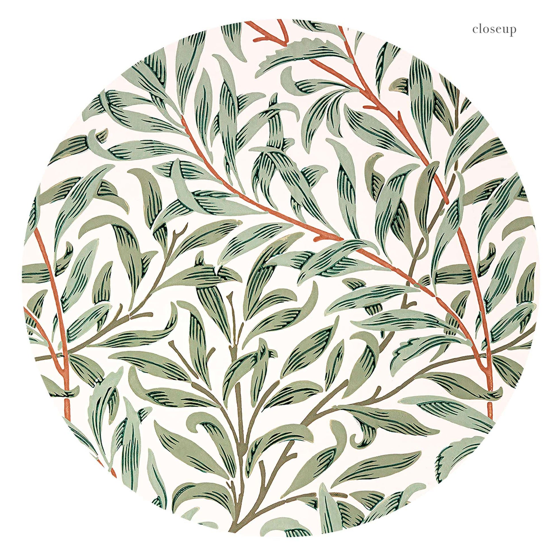 William Morris, Willow Bough, Green leaves branches, Fine Art Print