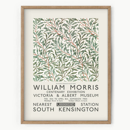 William Morris, Willow Bough, Green leaves branches, Fine Art Print