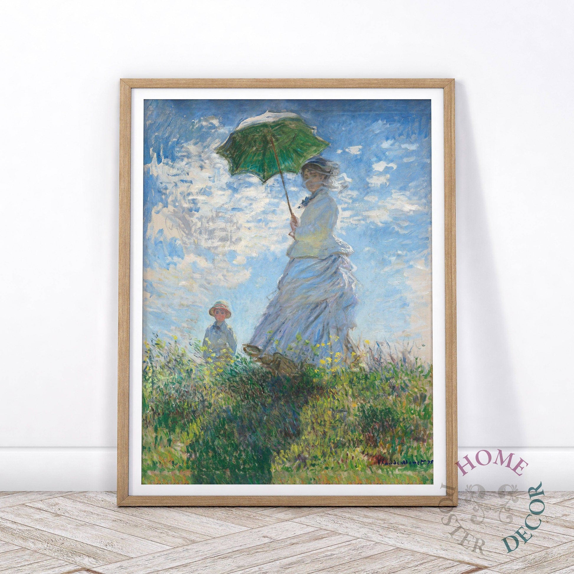 Woman with a Parasol - Madame Monet and Her Son, 1875, Claude Monet