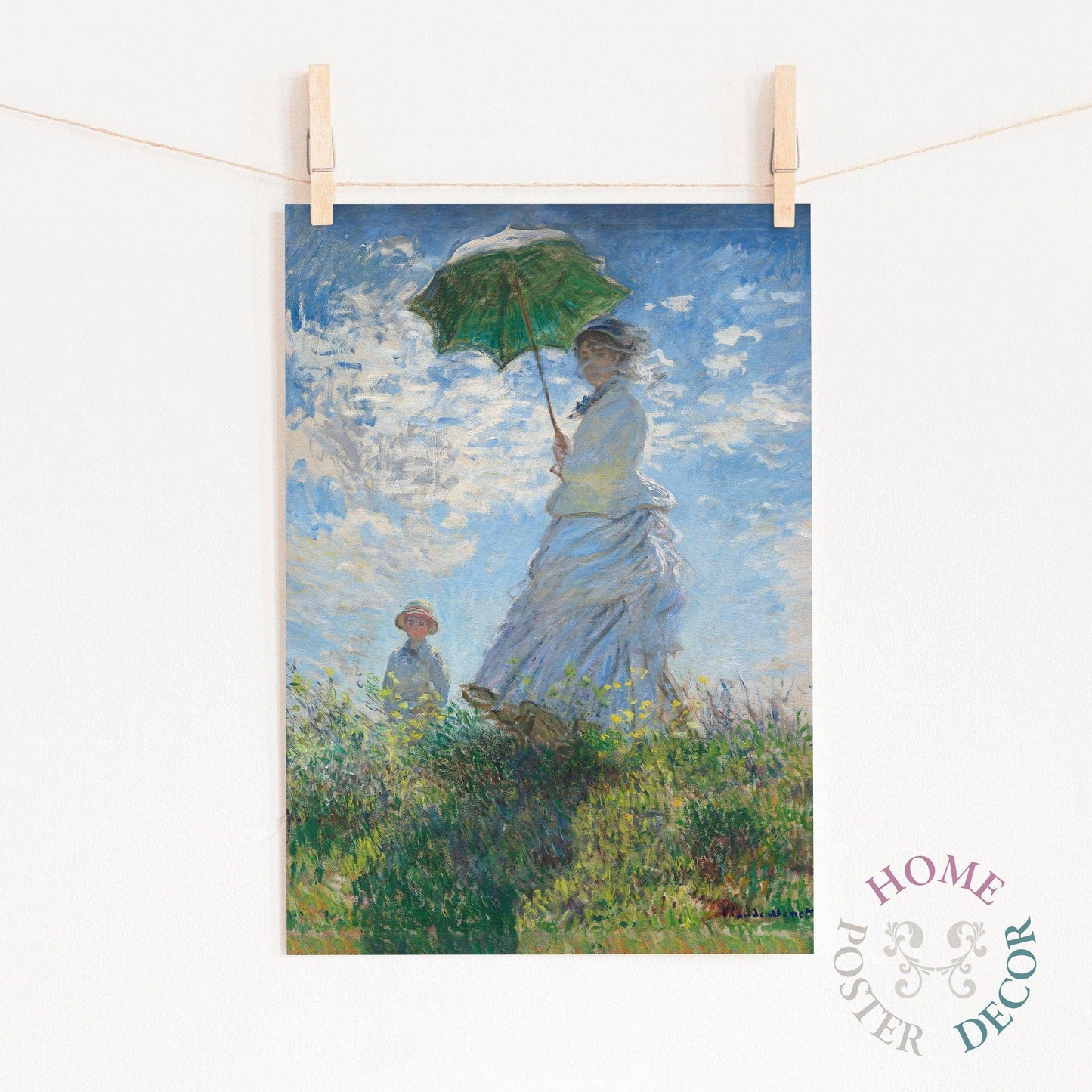 Woman with a Parasol - Madame Monet and Her Son, 1875, Claude Monet