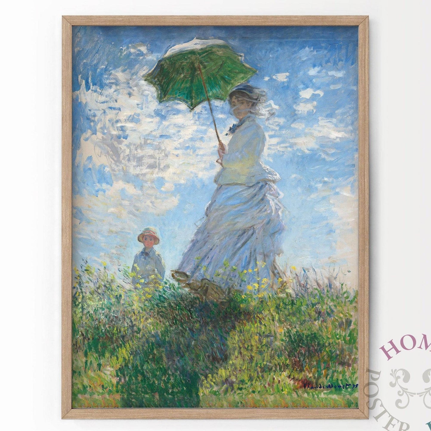 Woman with a Parasol - Madame Monet and Her Son, 1875, Claude Monet