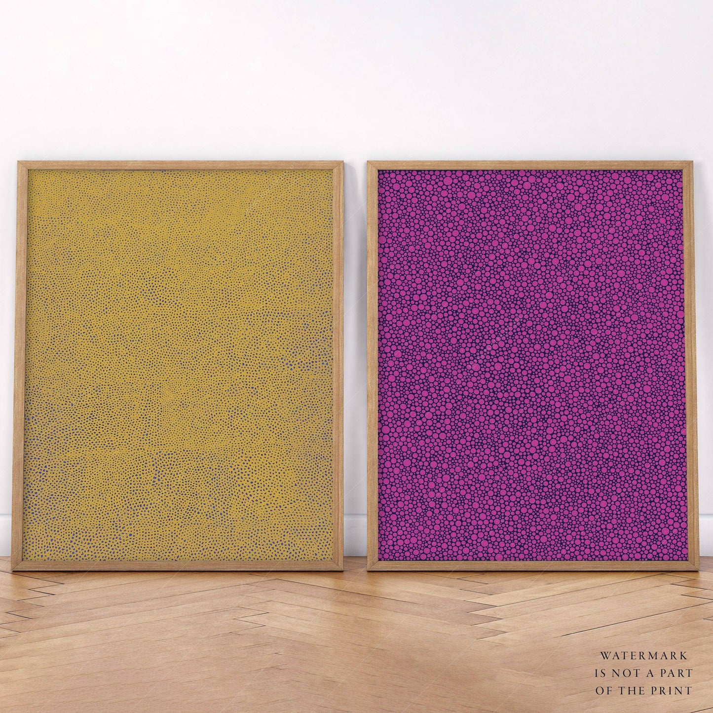 Yayoi Kusama Dot Prints, Contemporary Wall Decor, Set of 2 Wall Art