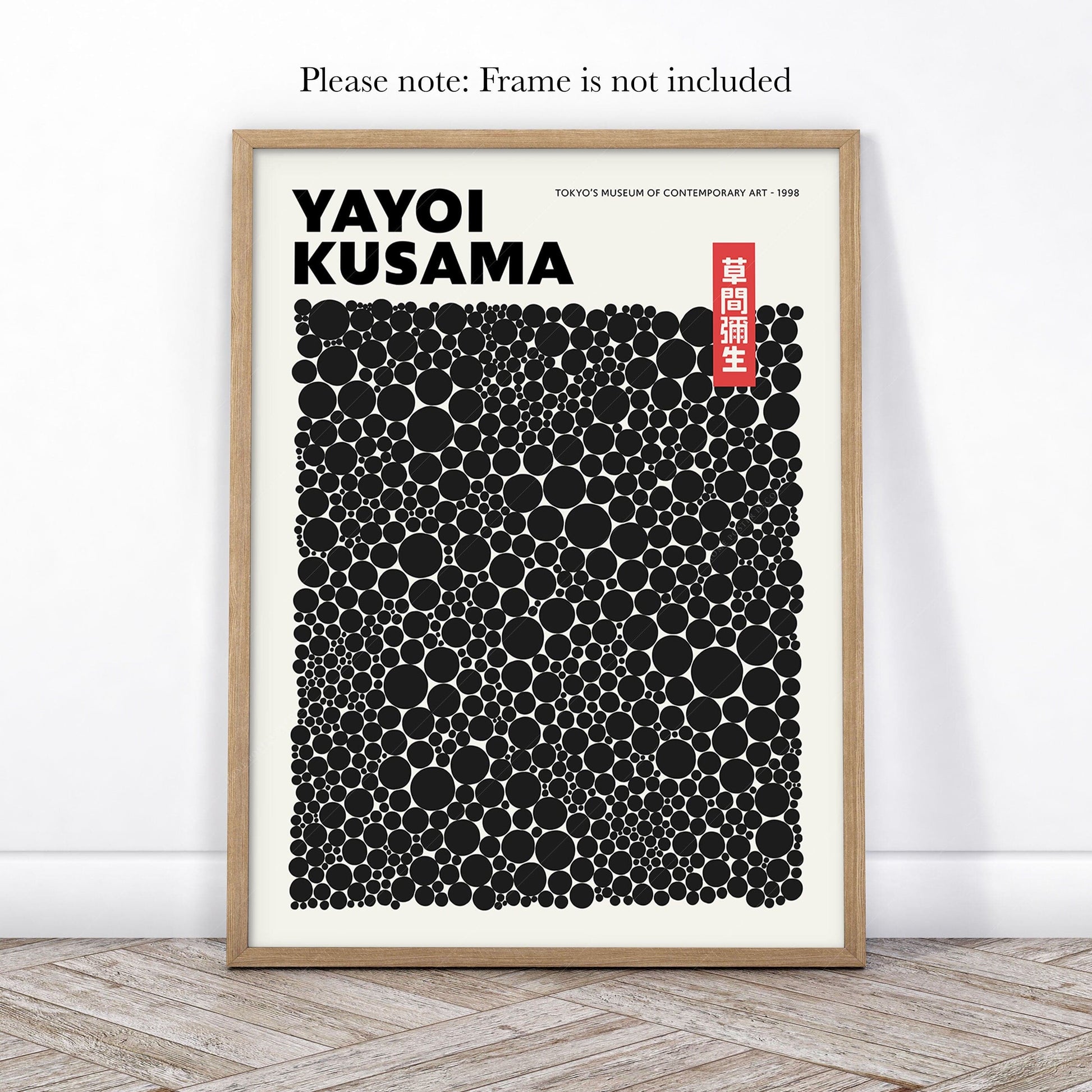 Yayoi Kusama, Exhibition Poster, Colorful gallery wall