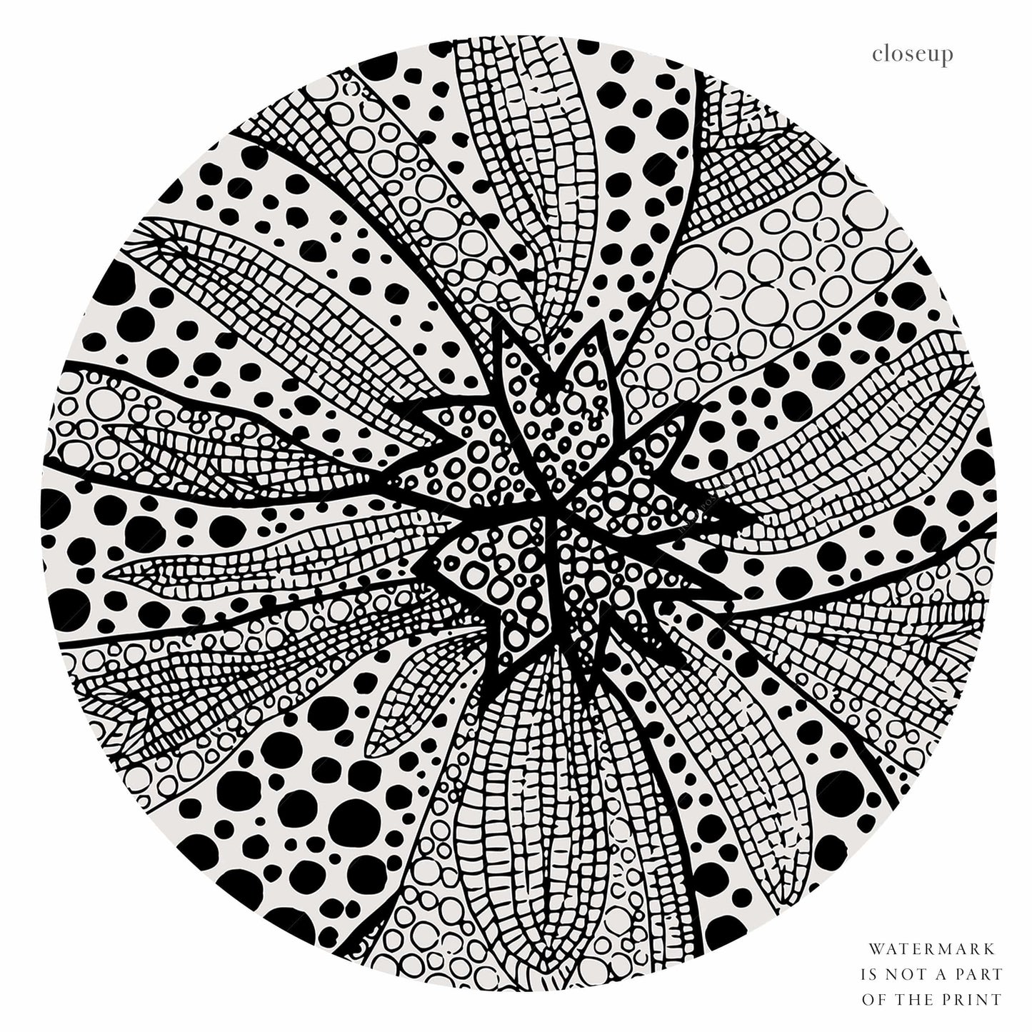 Yayoi Kusama, Floral Print, Contemporary Art, Black and White colors