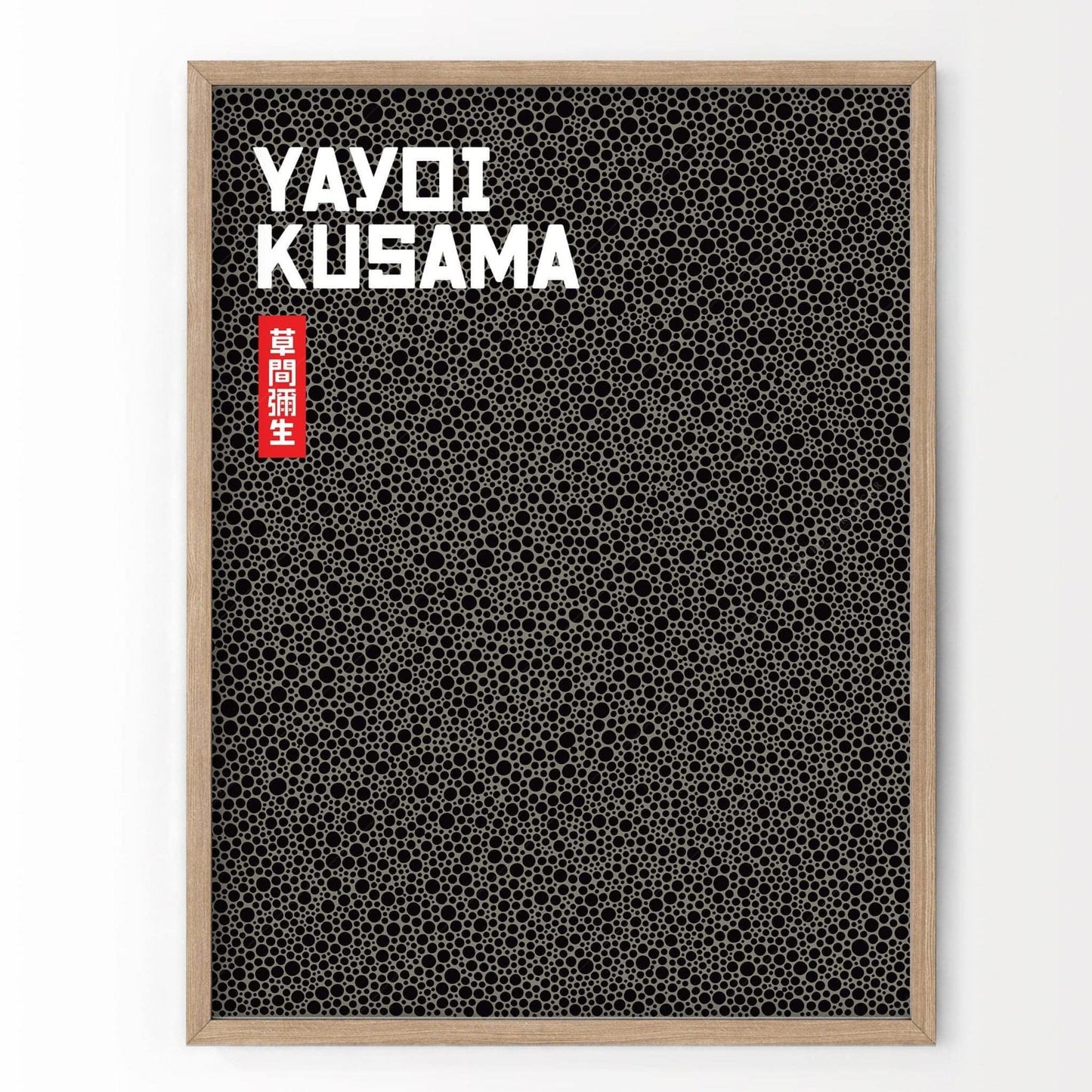 Yayoi Kusama Print, Contemporary Wall Decor, Black Dots