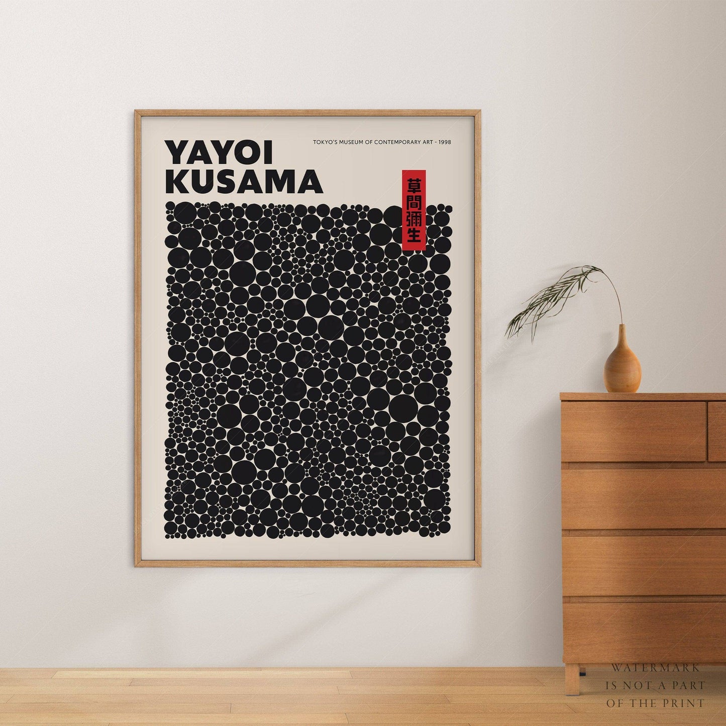 Yayoi Kusama Print, Contemporary Wall Decor, Exhibition Poster