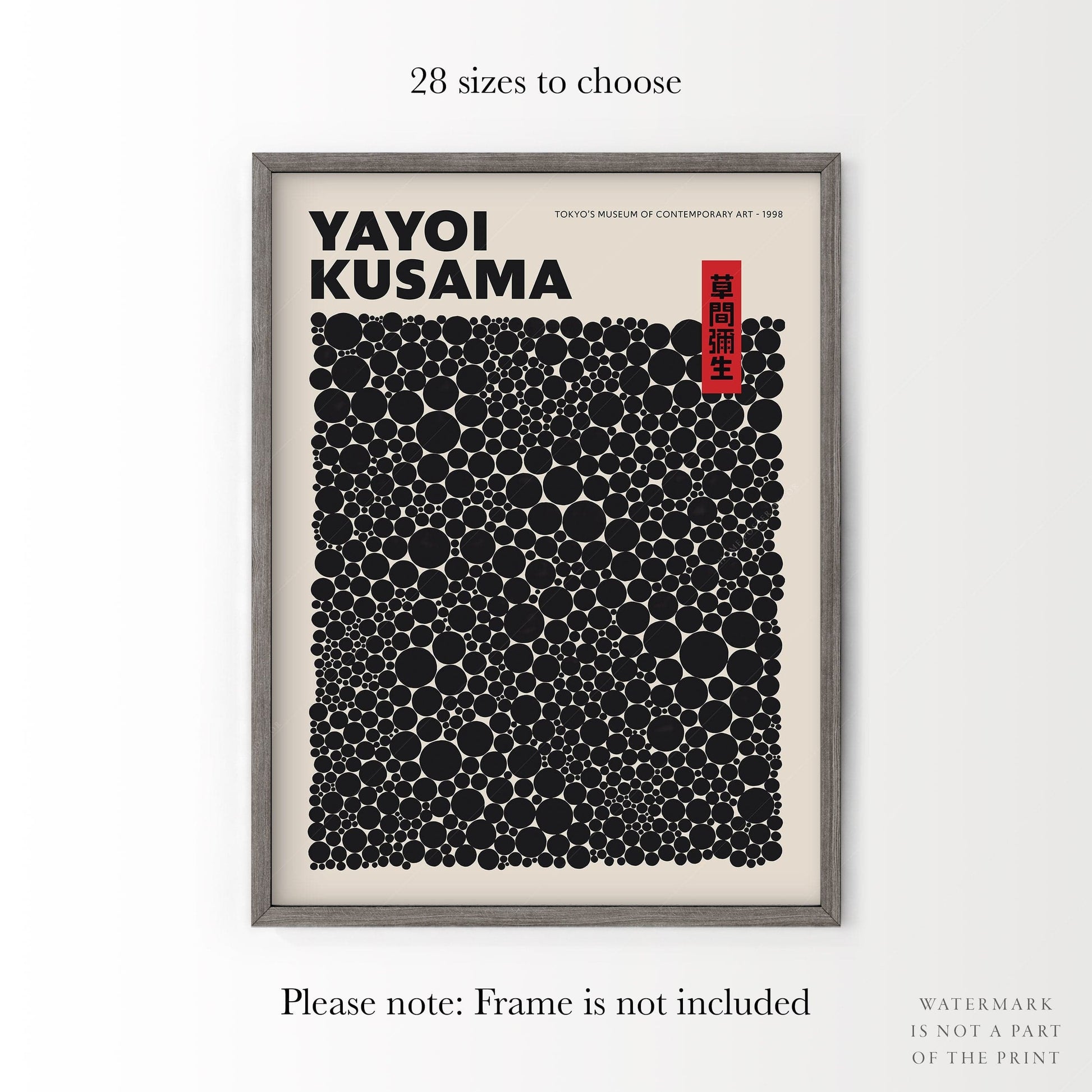 Yayoi Kusama Print, Contemporary Wall Decor, Exhibition Poster