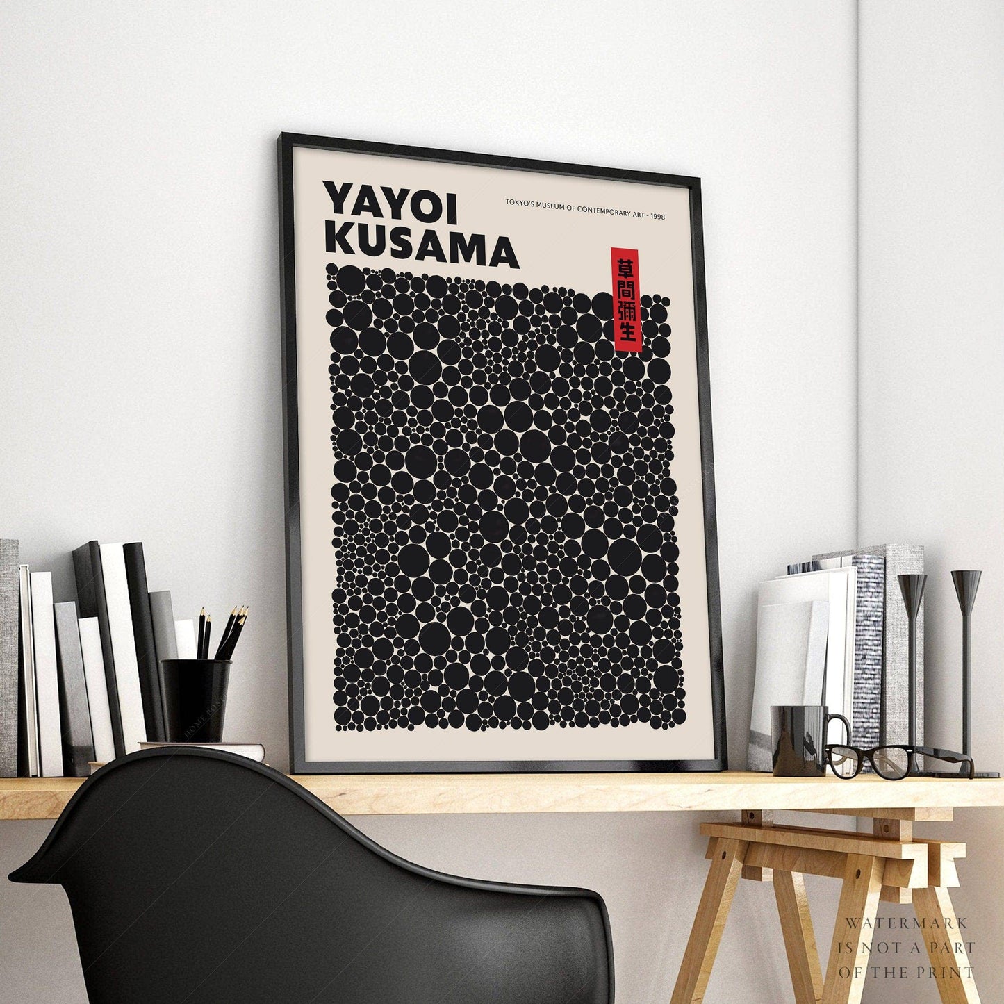 Yayoi Kusama Print, Contemporary Wall Decor, Exhibition Poster