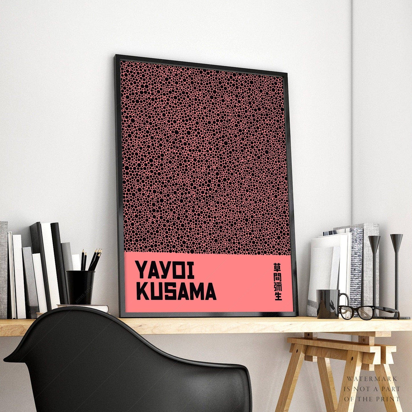 Yayoi Kusama Print, Contemporary Wall Decor, Exhibition Poster, Infinity Nets